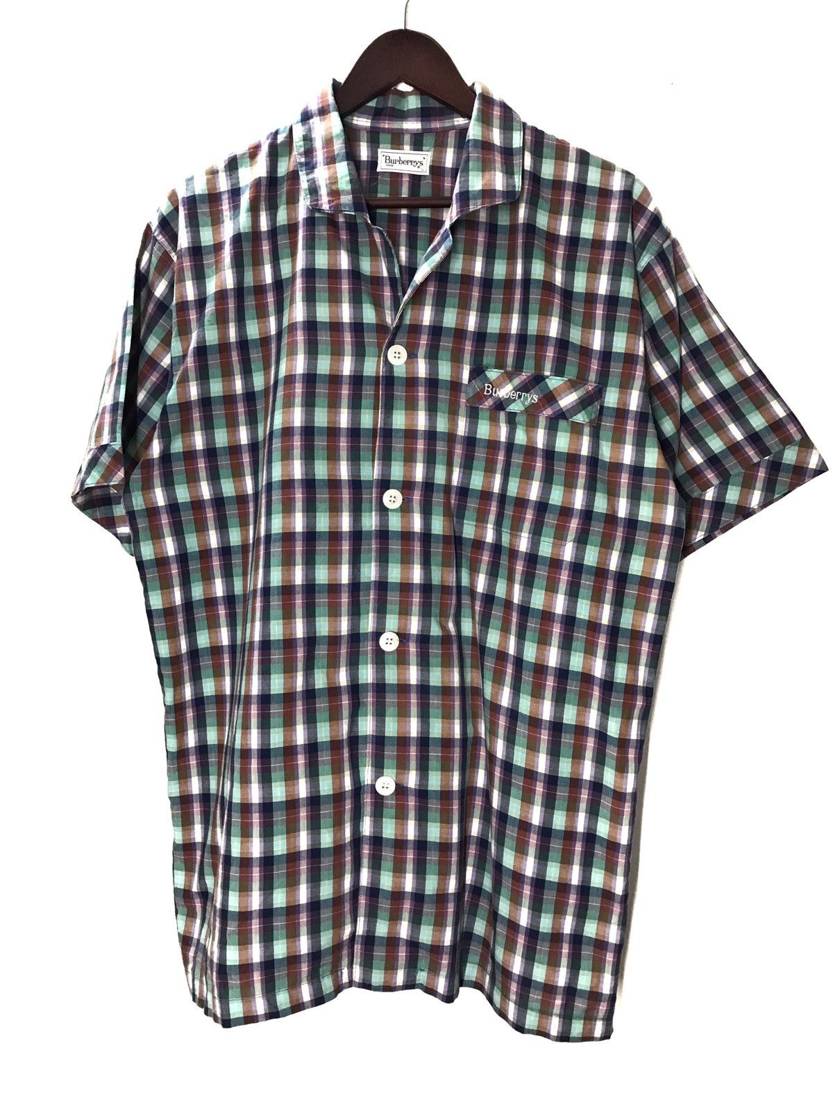 Burberry × Vintage Vintage Burberrys Pyjama Checkered Cloth Size 40L - 2 Thumbnail