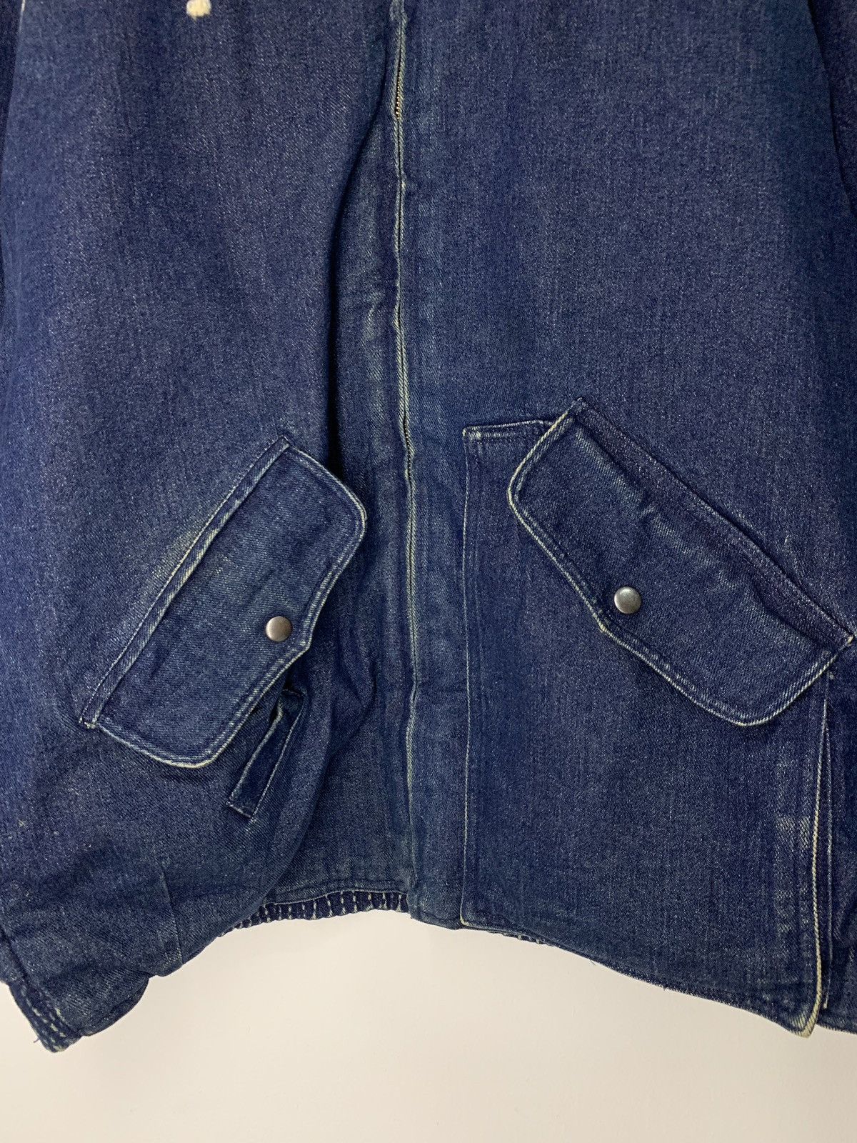 Blue Blue Japan × Japanese Brand × Samurai Jeans 🇯🇵 Indigo Denim Anarok Bomber Oversized Jacket Size US L / EU 52-54 / 3 - 4 Thumbnail