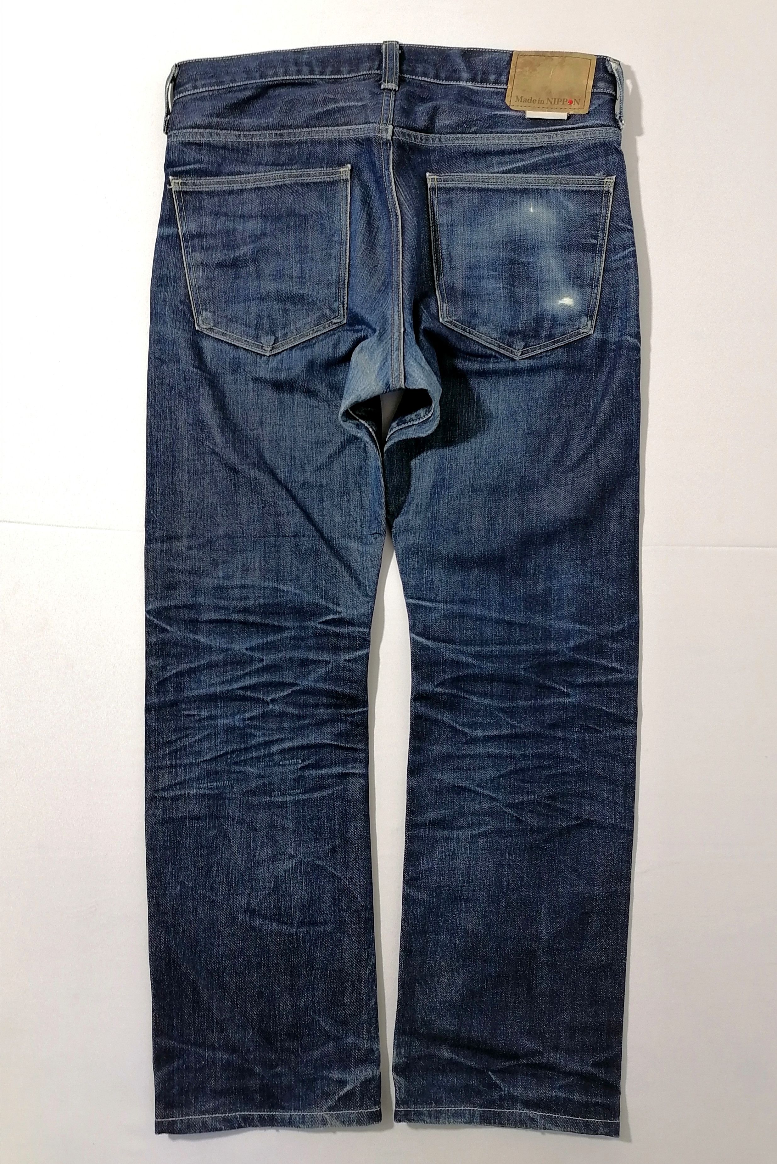 Designer × Japanese Brand Back Number JD Selvedge Fly Button Denim Jeans Size US 34 / EU 50 - 3 Thumbnail