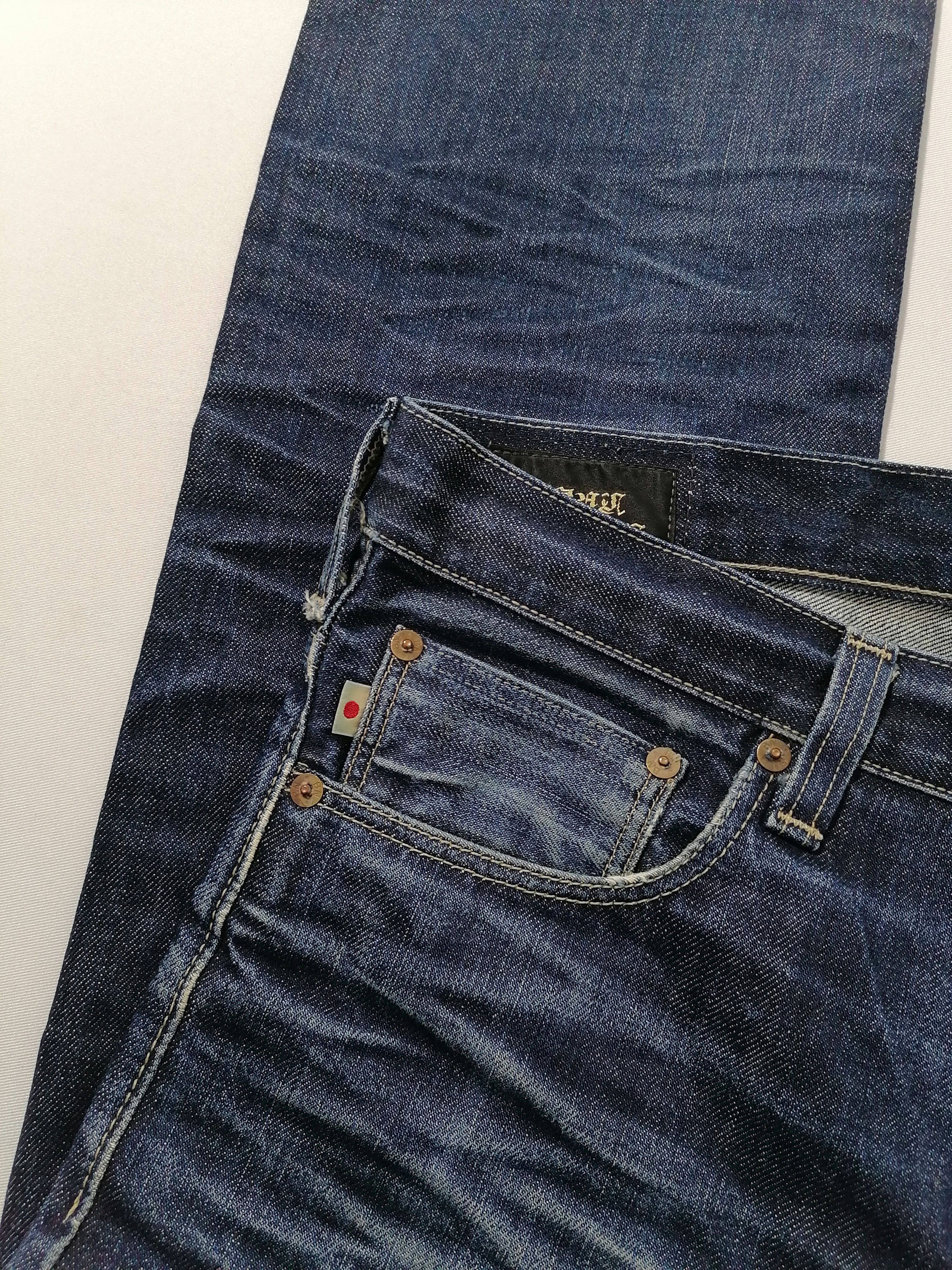 Designer × Japanese Brand Back Number JD Selvedge Fly Button Denim Jeans Size US 34 / EU 50 - 9 Thumbnail