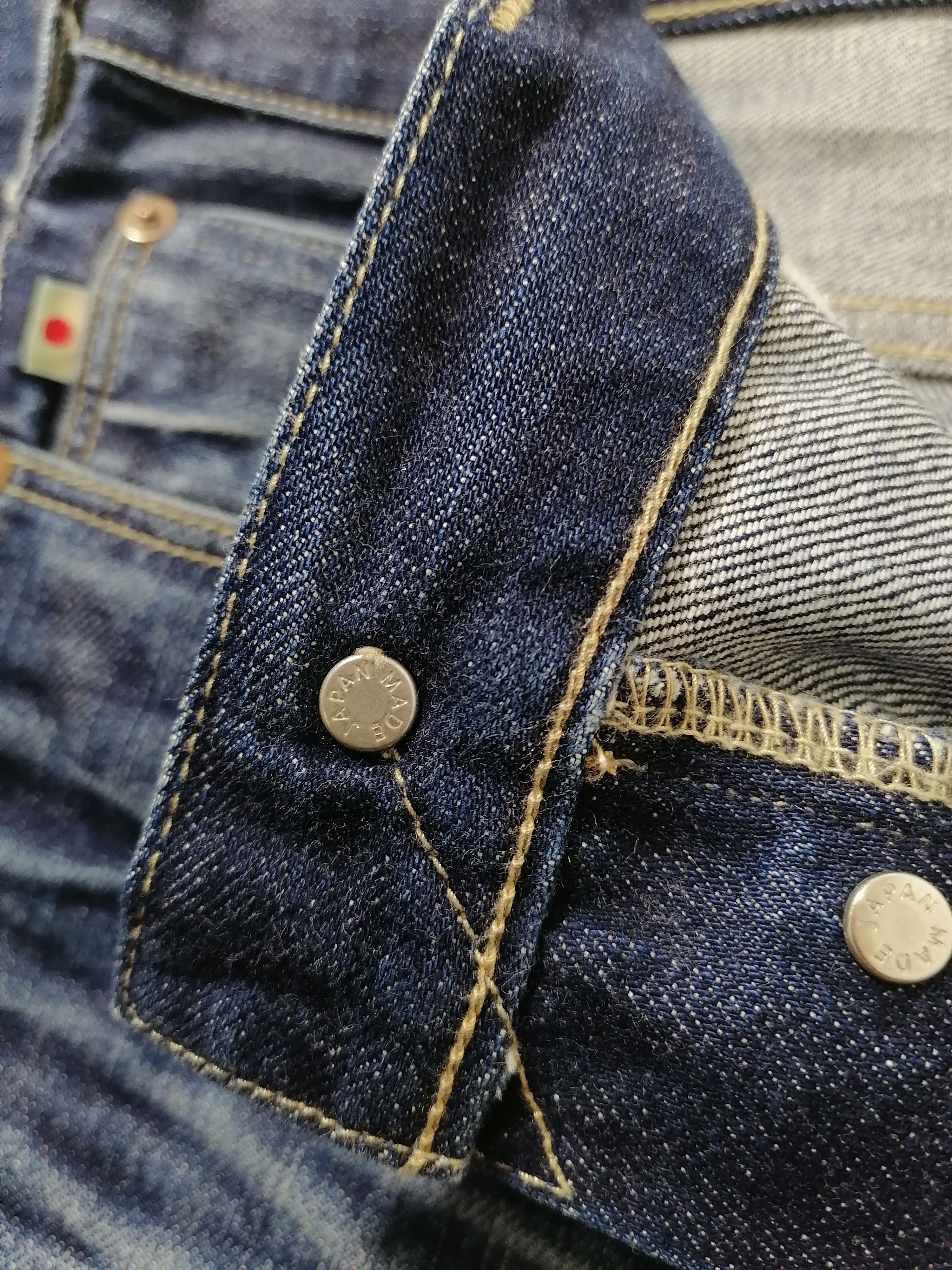 Designer × Japanese Brand Back Number JD Selvedge Fly Button Denim Jeans Size US 34 / EU 50 - 8 Thumbnail