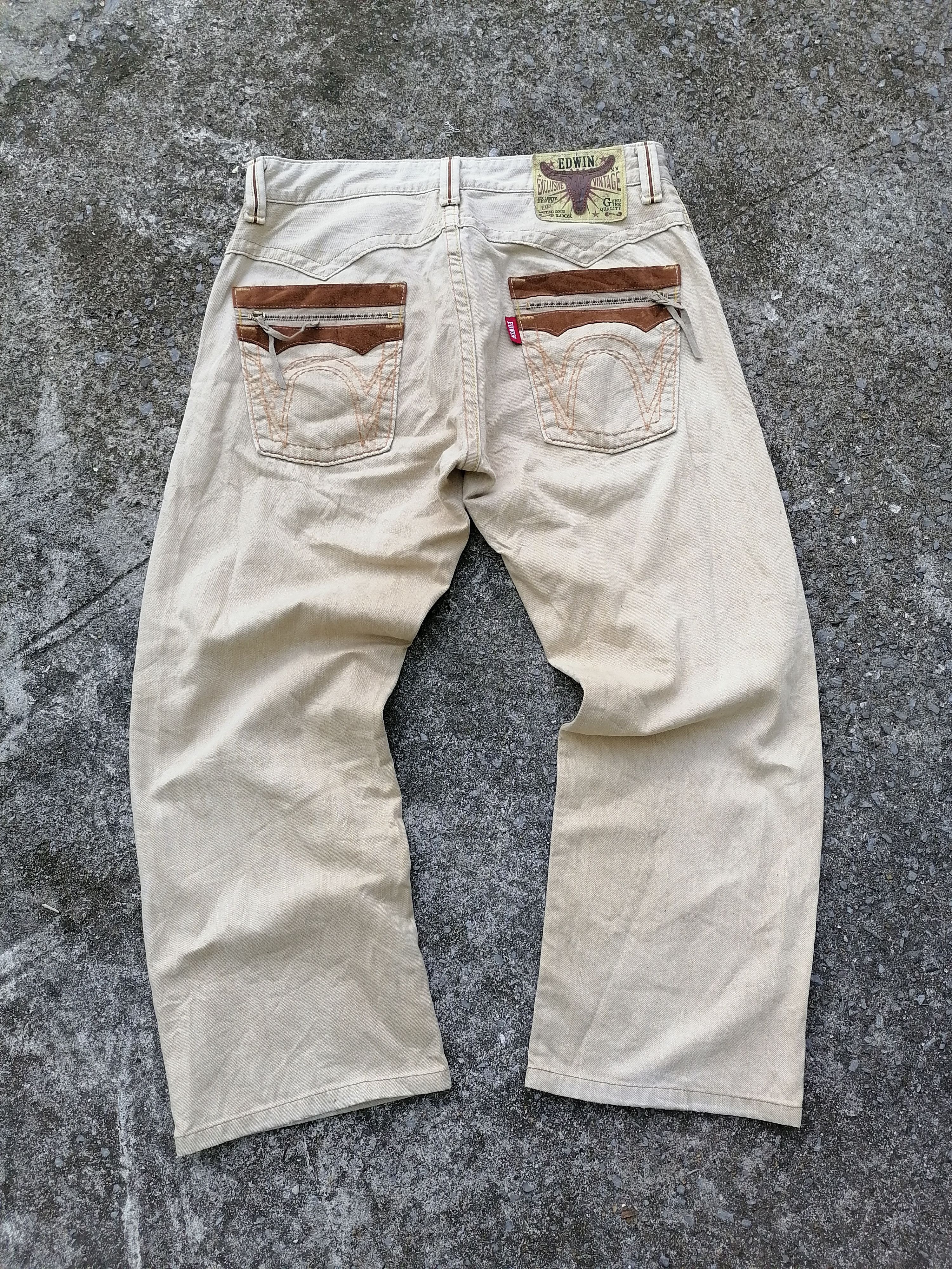 Edwin × Japanese Brand × Vintage Edwin Bull's Patch Pants Size US 36 / EU 52 - 2 Thumbnail