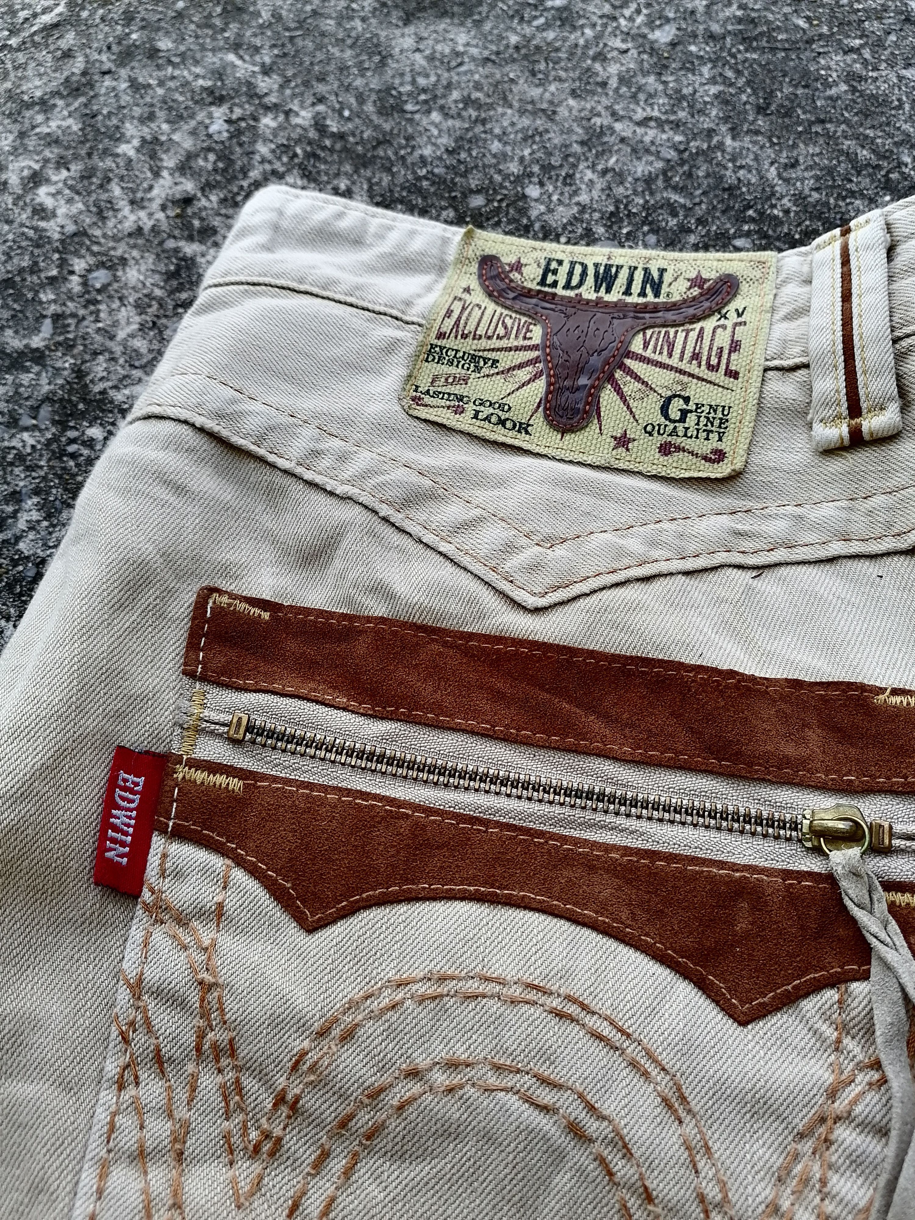 Edwin × Japanese Brand × Vintage Edwin Bull's Patch Pants Size US 36 / EU 52 - 7 Thumbnail