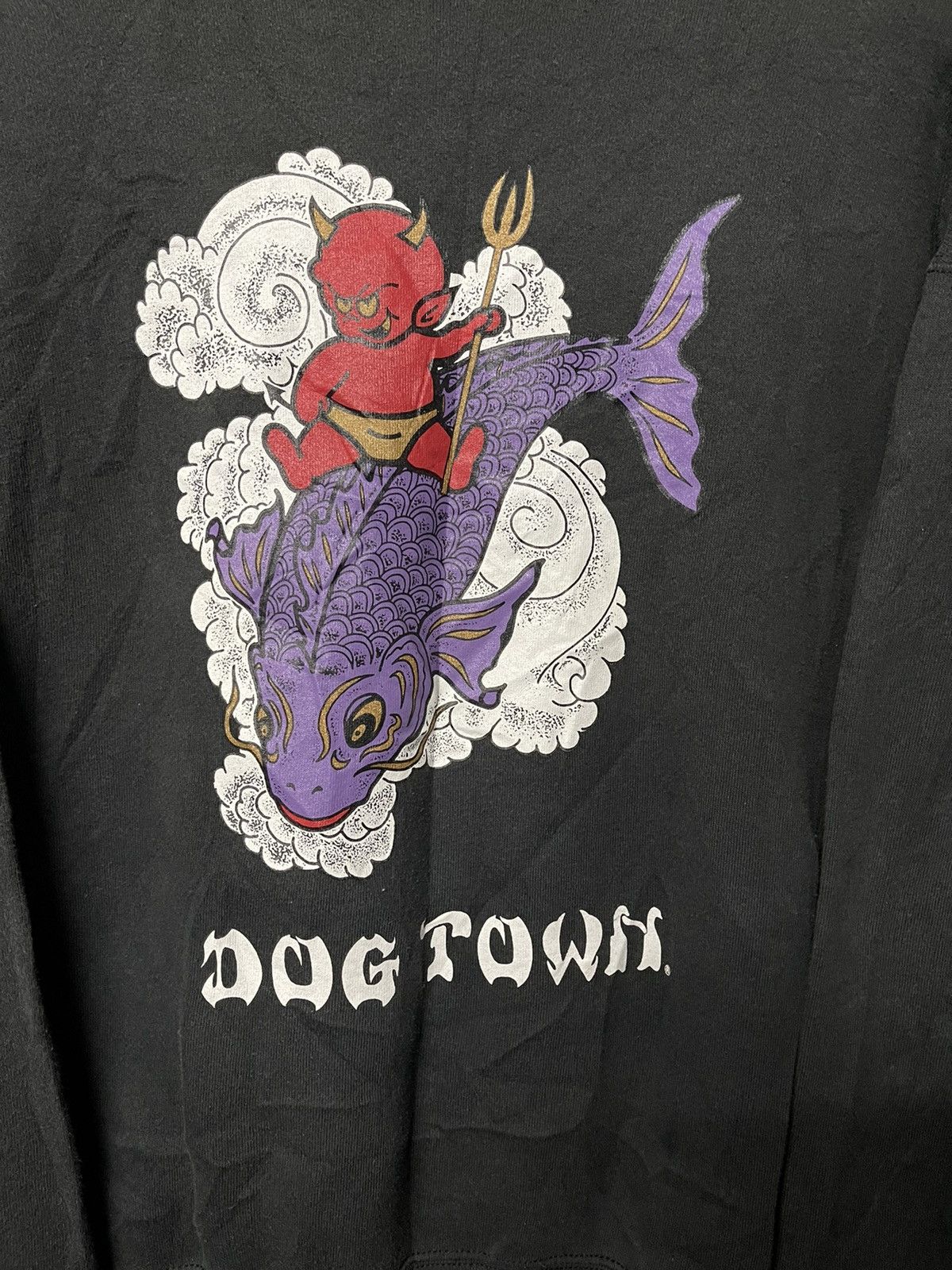 Dogtown Rare Vintage 90s Dog Town Faded Sweatshirt Tadmen Devil Size US L / EU 52-54 / 3 - 2 Thumbnail