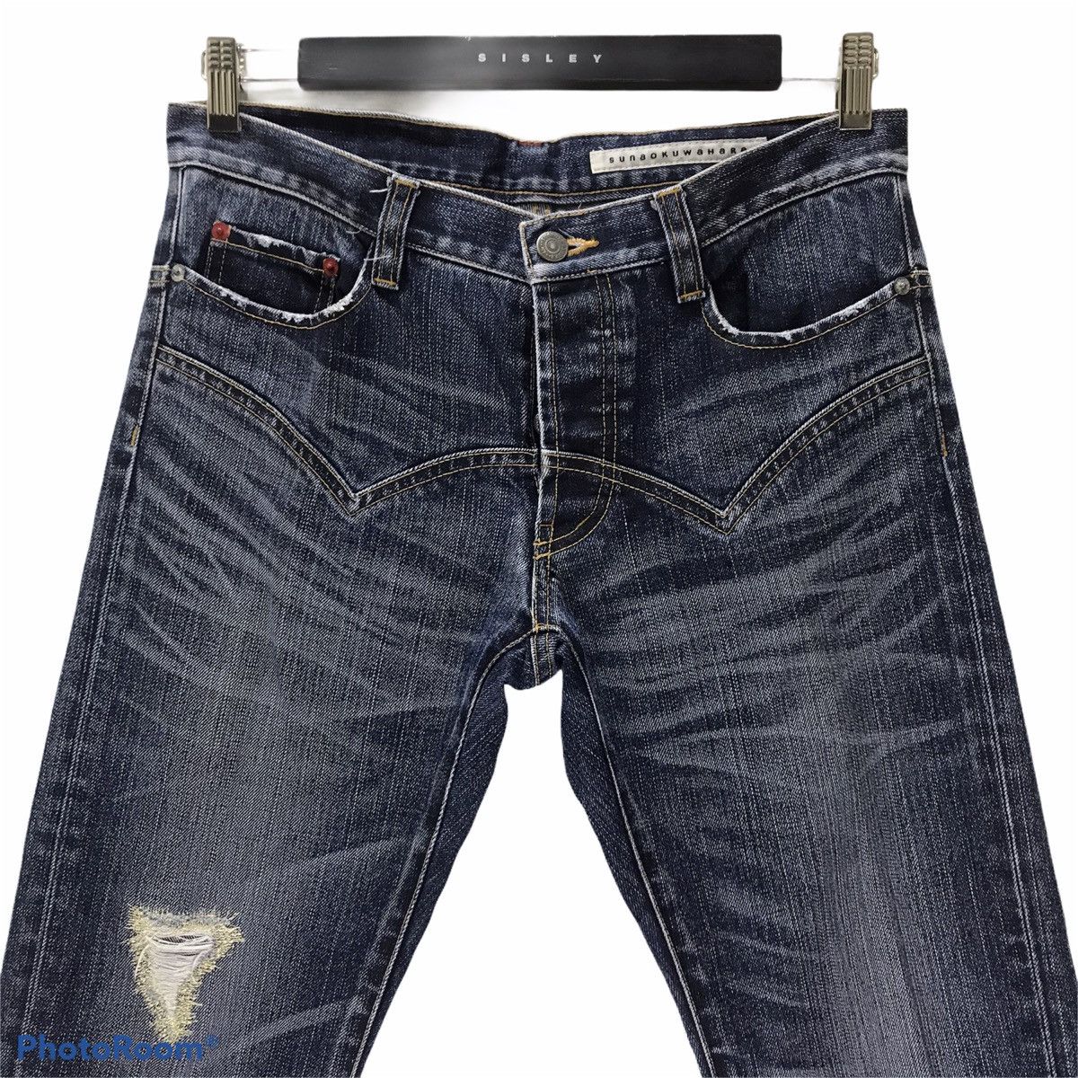 Issey Miyake Issey Miyake Sunao Kuwahara Distressed Denim Buckle Size US 32 / EU 48 - 3 Thumbnail