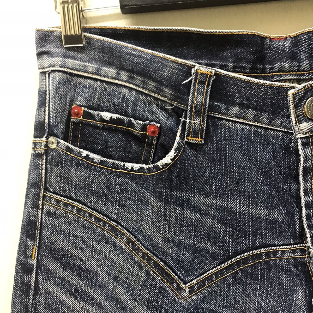 Issey Miyake Issey Miyake Sunao Kuwahara Distressed Denim Buckle Size US 32 / EU 48 - 5 Thumbnail