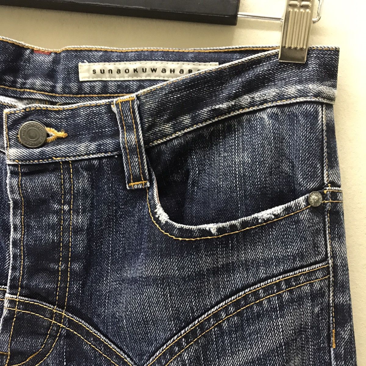 Issey Miyake Issey Miyake Sunao Kuwahara Distressed Denim Buckle Size US 32 / EU 48 - 6 Thumbnail