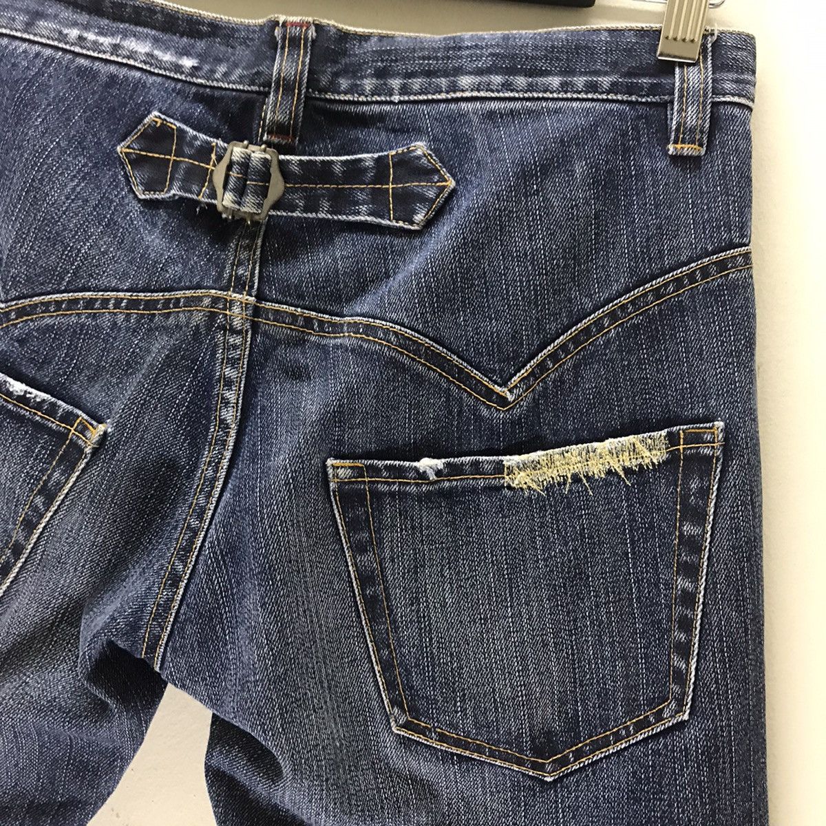 Issey Miyake Issey Miyake Sunao Kuwahara Distressed Denim Buckle Size US 32 / EU 48 - 13 Thumbnail