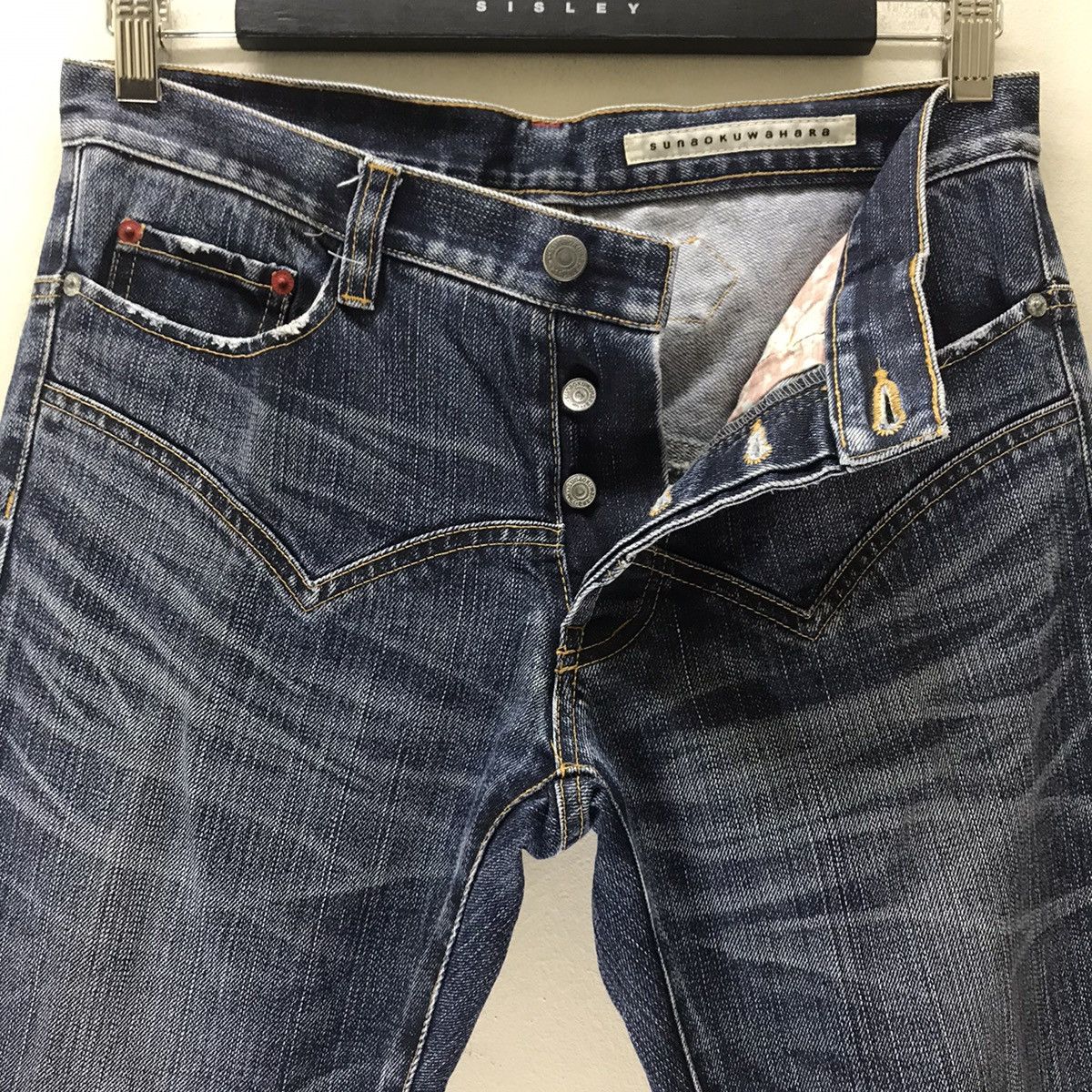 Issey Miyake Issey Miyake Sunao Kuwahara Distressed Denim Buckle Size US 32 / EU 48 - 4 Thumbnail