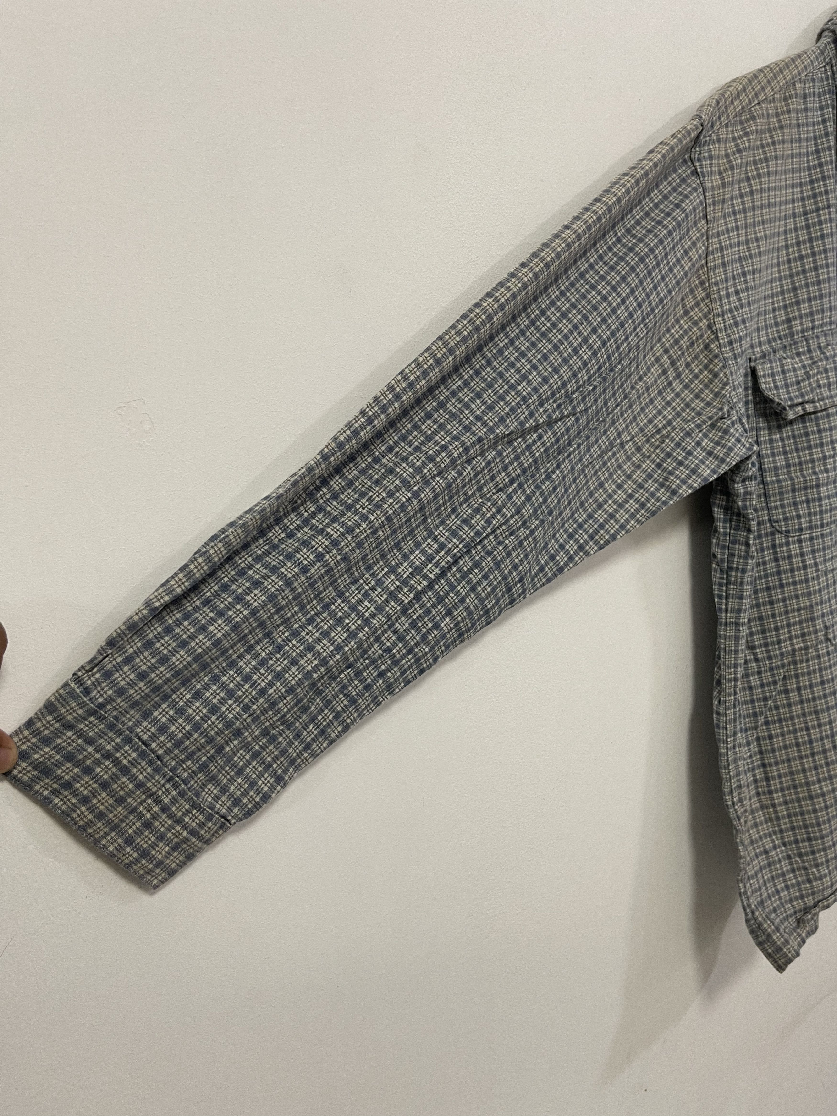 Japanese Brand × Vintage Vintage Bear Double Pocket Style Plaid Zip Up Distressed Size US L / EU 52-54 / 3 - 9 Thumbnail