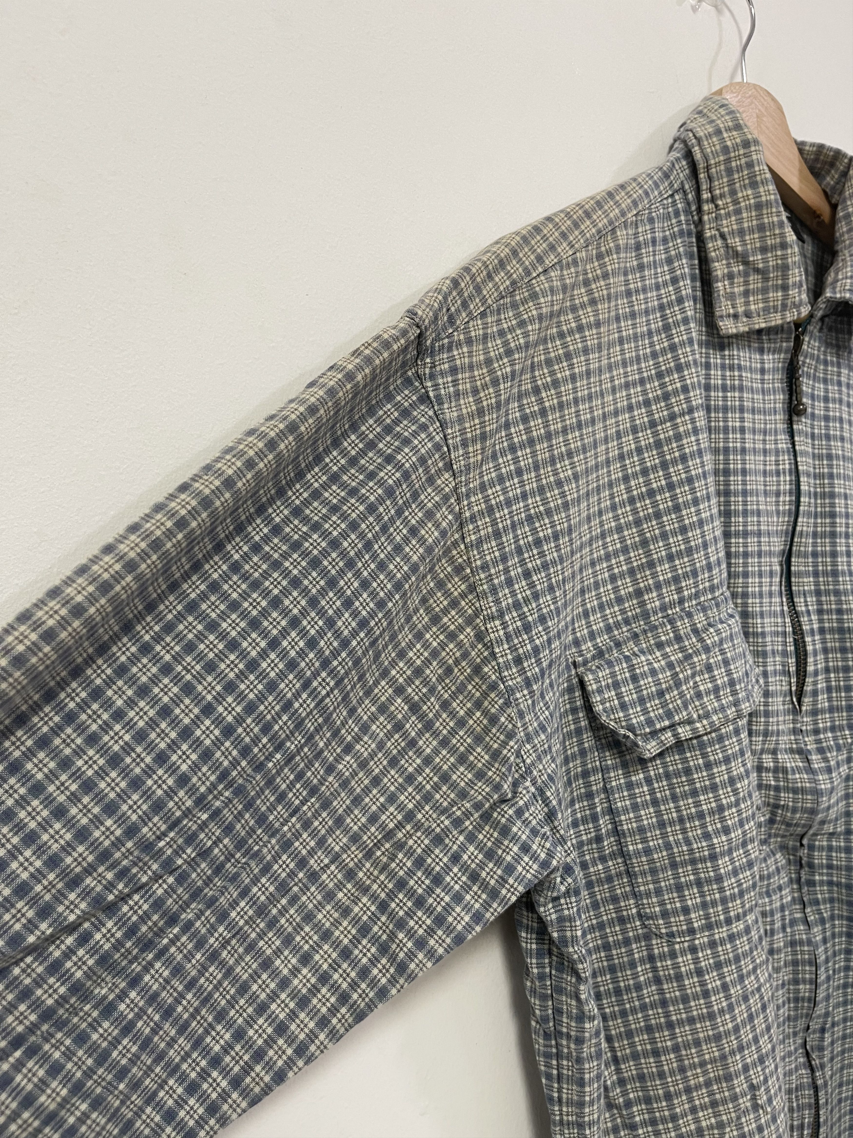 Japanese Brand × Vintage Vintage Bear Double Pocket Style Plaid Zip Up Distressed Size US L / EU 52-54 / 3 - 10 Thumbnail
