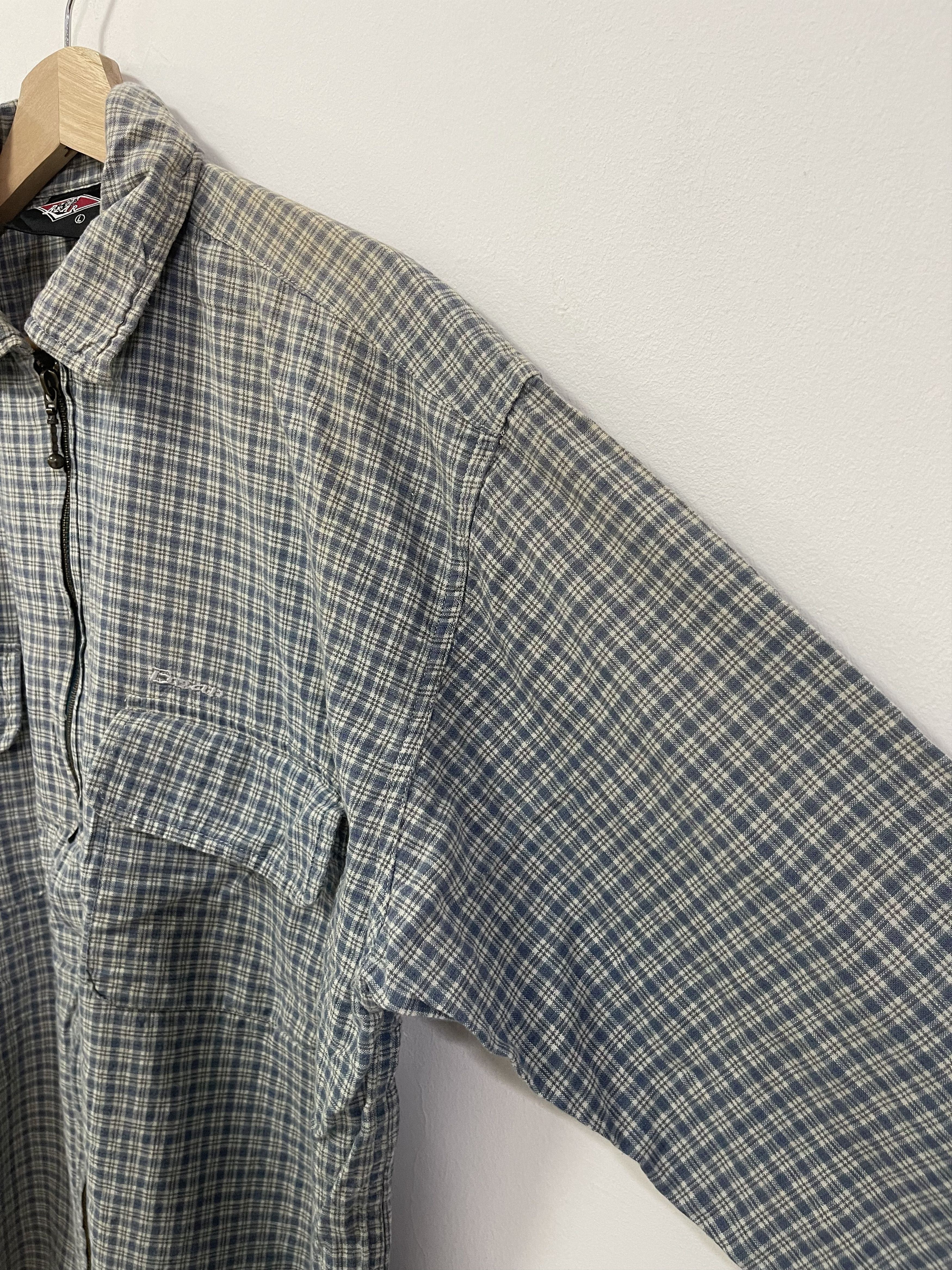 Japanese Brand × Vintage Vintage Bear Double Pocket Style Plaid Zip Up Distressed Size US L / EU 52-54 / 3 - 8 Thumbnail