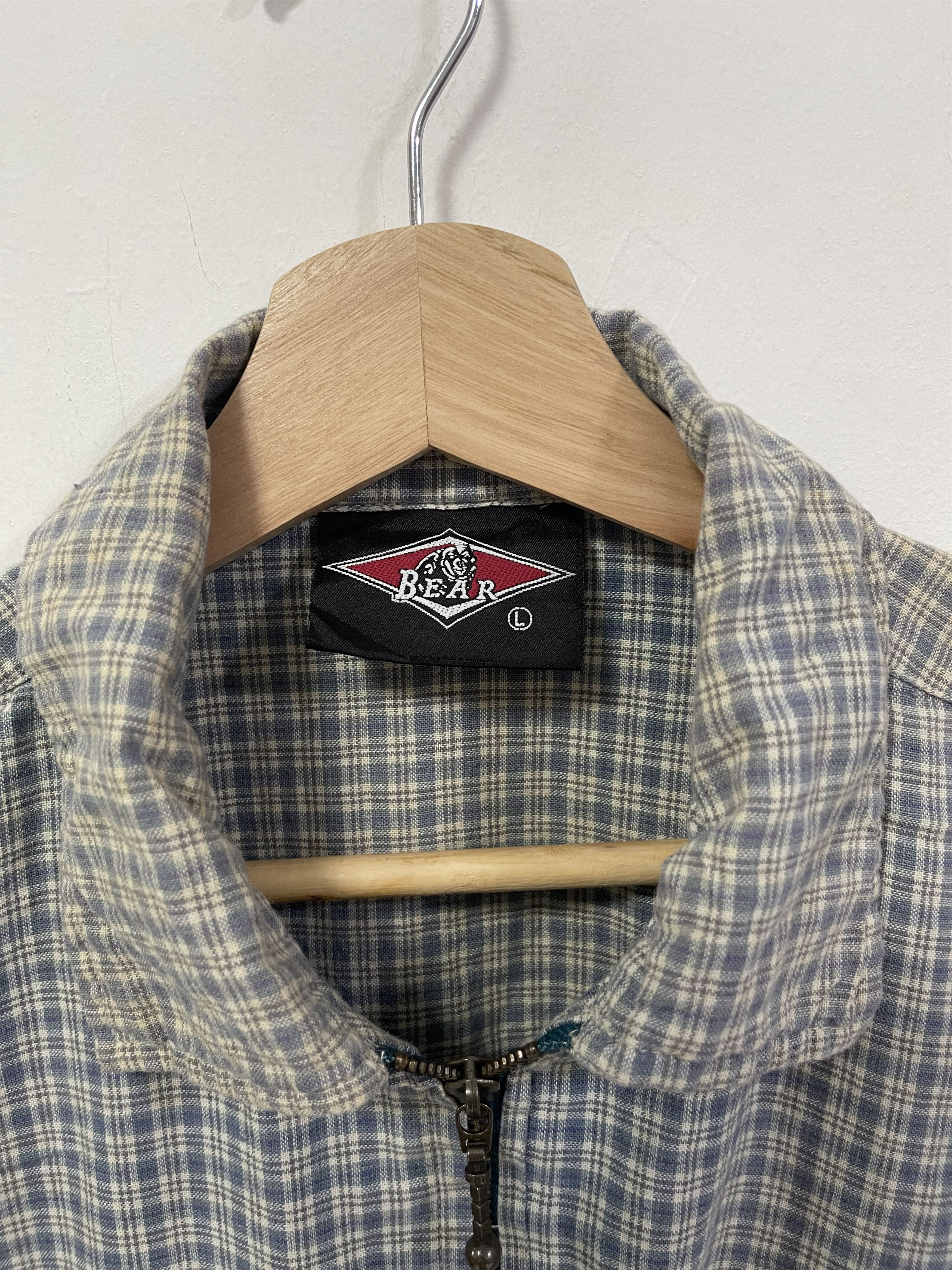 Japanese Brand × Vintage Vintage Bear Double Pocket Style Plaid Zip Up Distressed Size US L / EU 52-54 / 3 - 16 Thumbnail