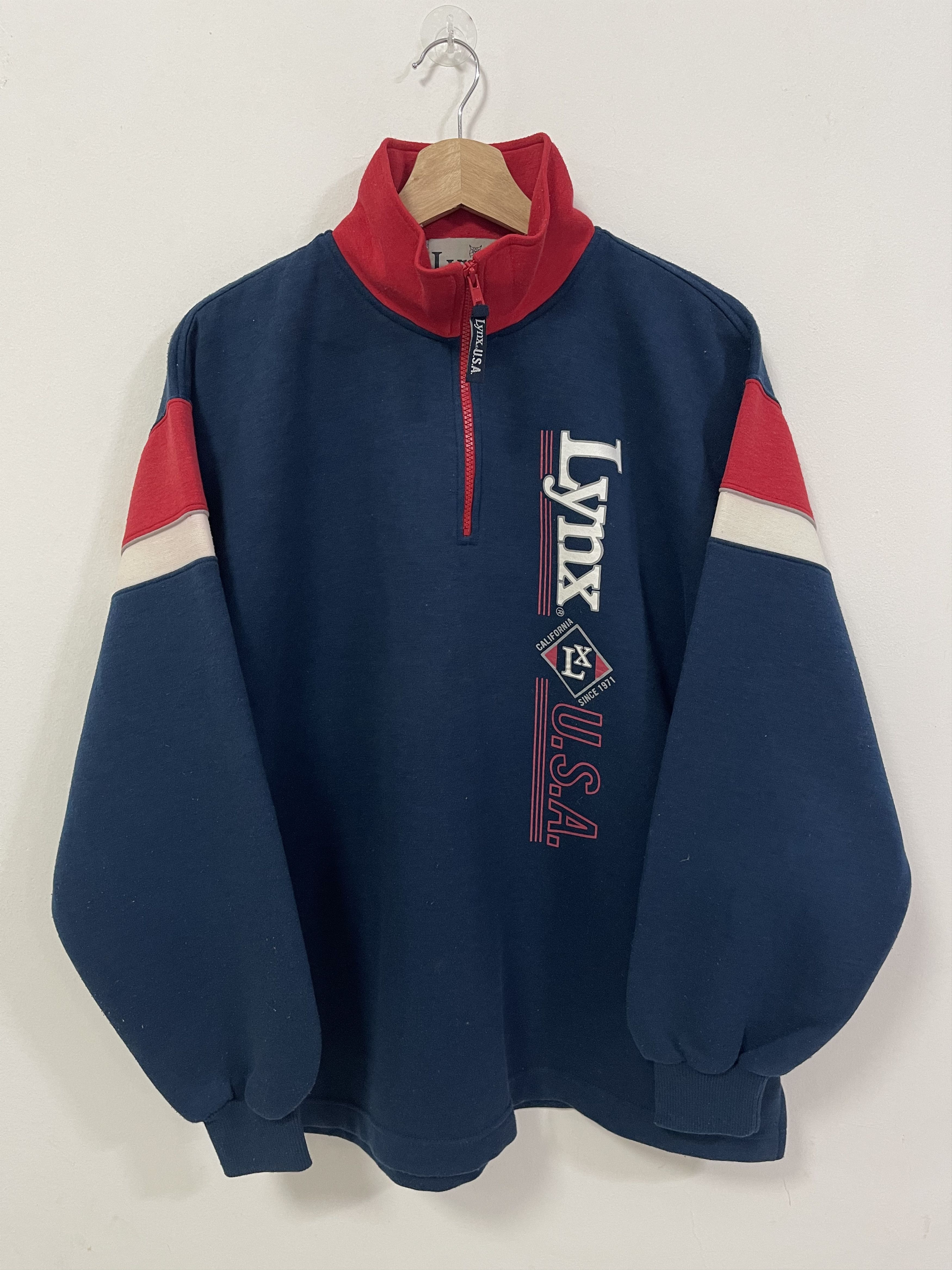Vintage Vintage Lynx Usa California Quater Zip Sweatshirt Size US L / EU 52-54 / 3 - 1 Thumbnail