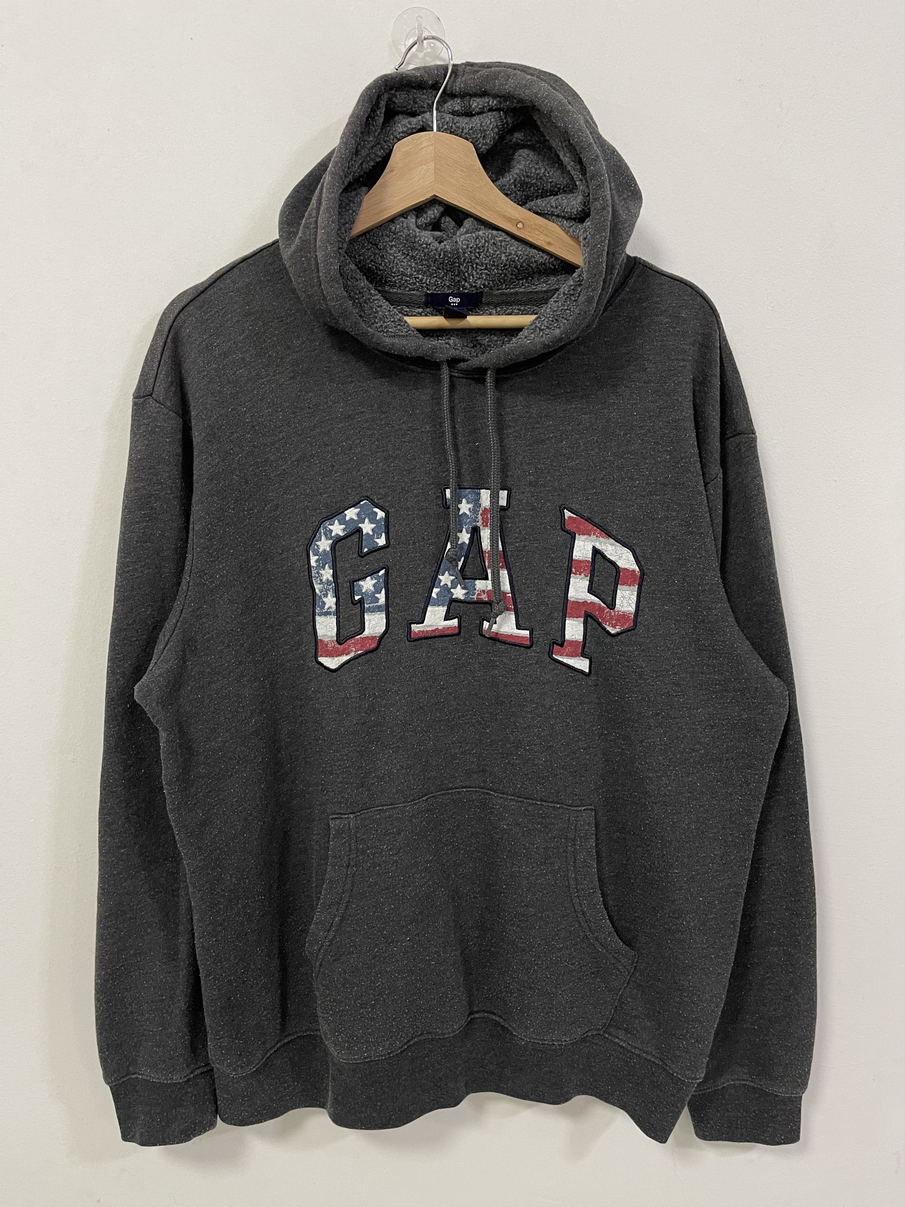 Gap × Vintage Vintage Gap Flag Embroidery Hoodie Sweatshirt Size US L / EU 52-54 / 3 - 1 Thumbnail