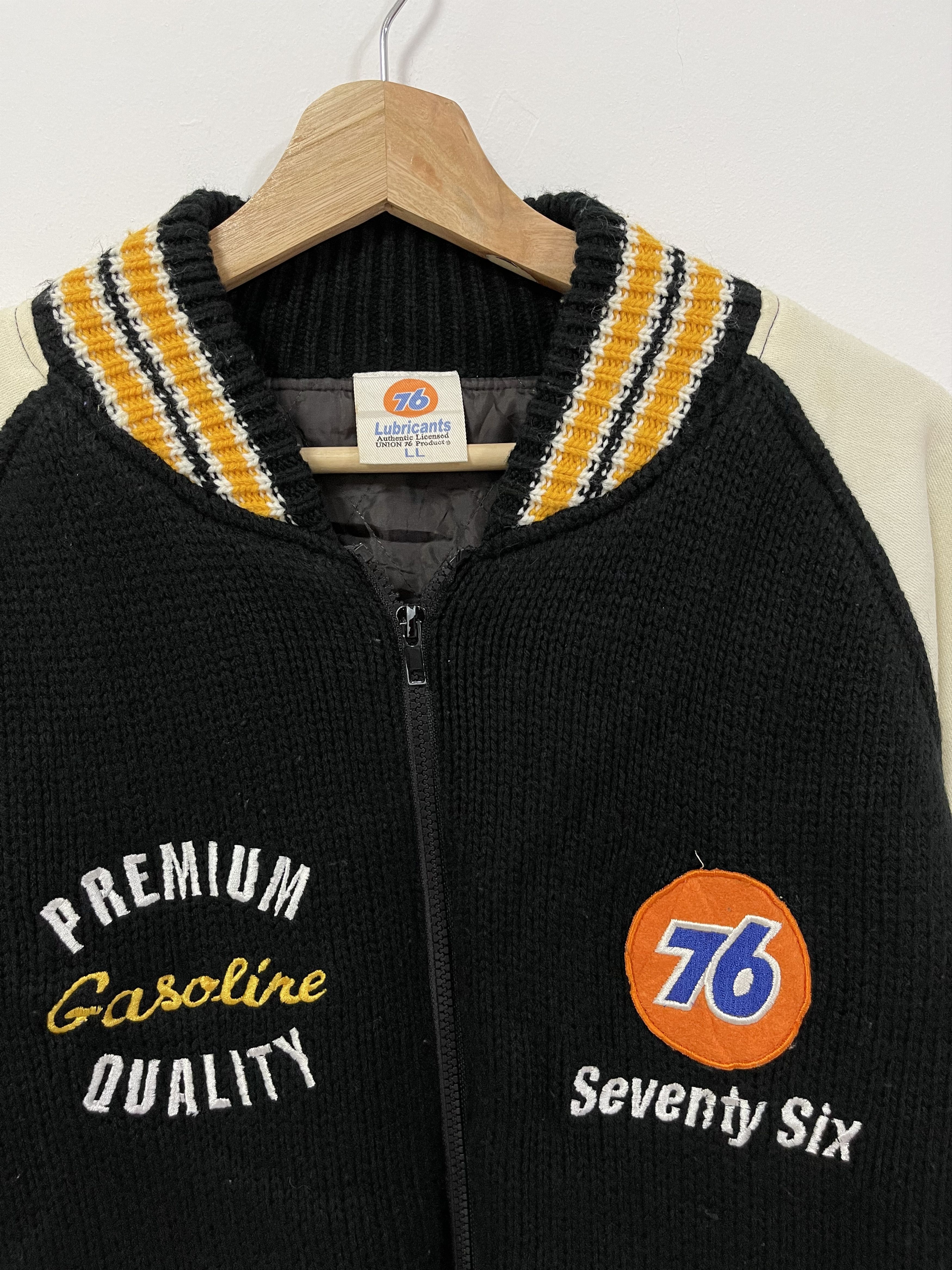 Sports Specialties × Vintage Vintage Lubricants Seventy Six Embroidery Logo Knit Jacket Size US L / EU 52-54 / 3 - 2 Thumbnail