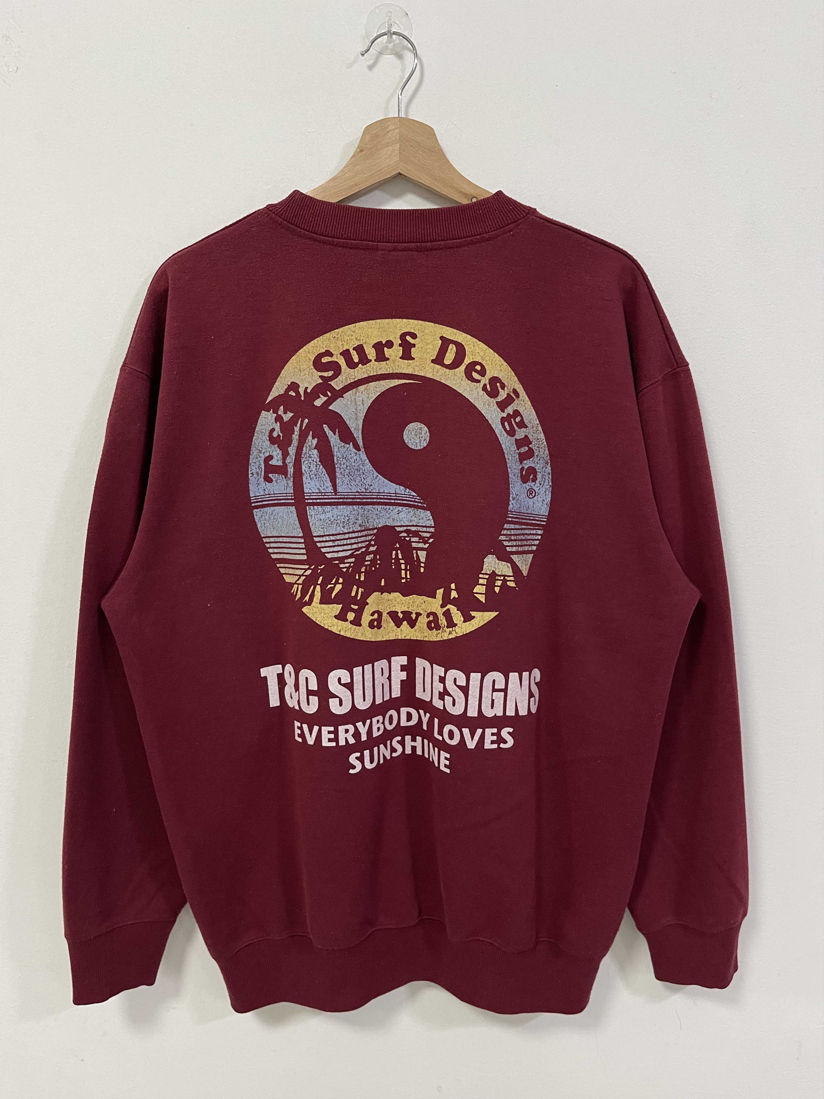 Vintage Vintage Surf Design Hawaiian Big Logo Sweatshirt Size US L / EU 52-54 / 3 - 1 Thumbnail