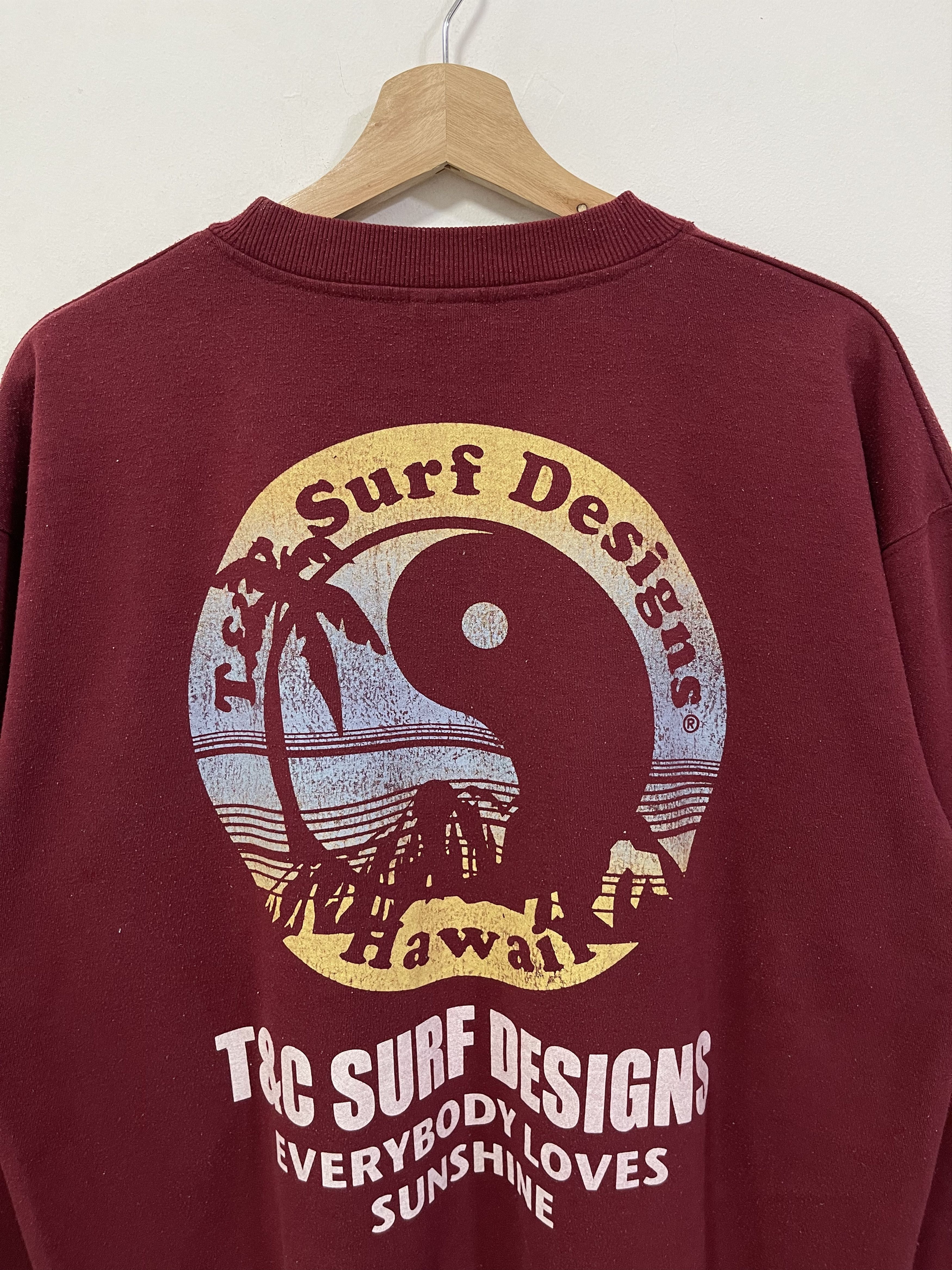Vintage Vintage Surf Design Hawaiian Big Logo Sweatshirt Size US L / EU 52-54 / 3 - 2 Thumbnail