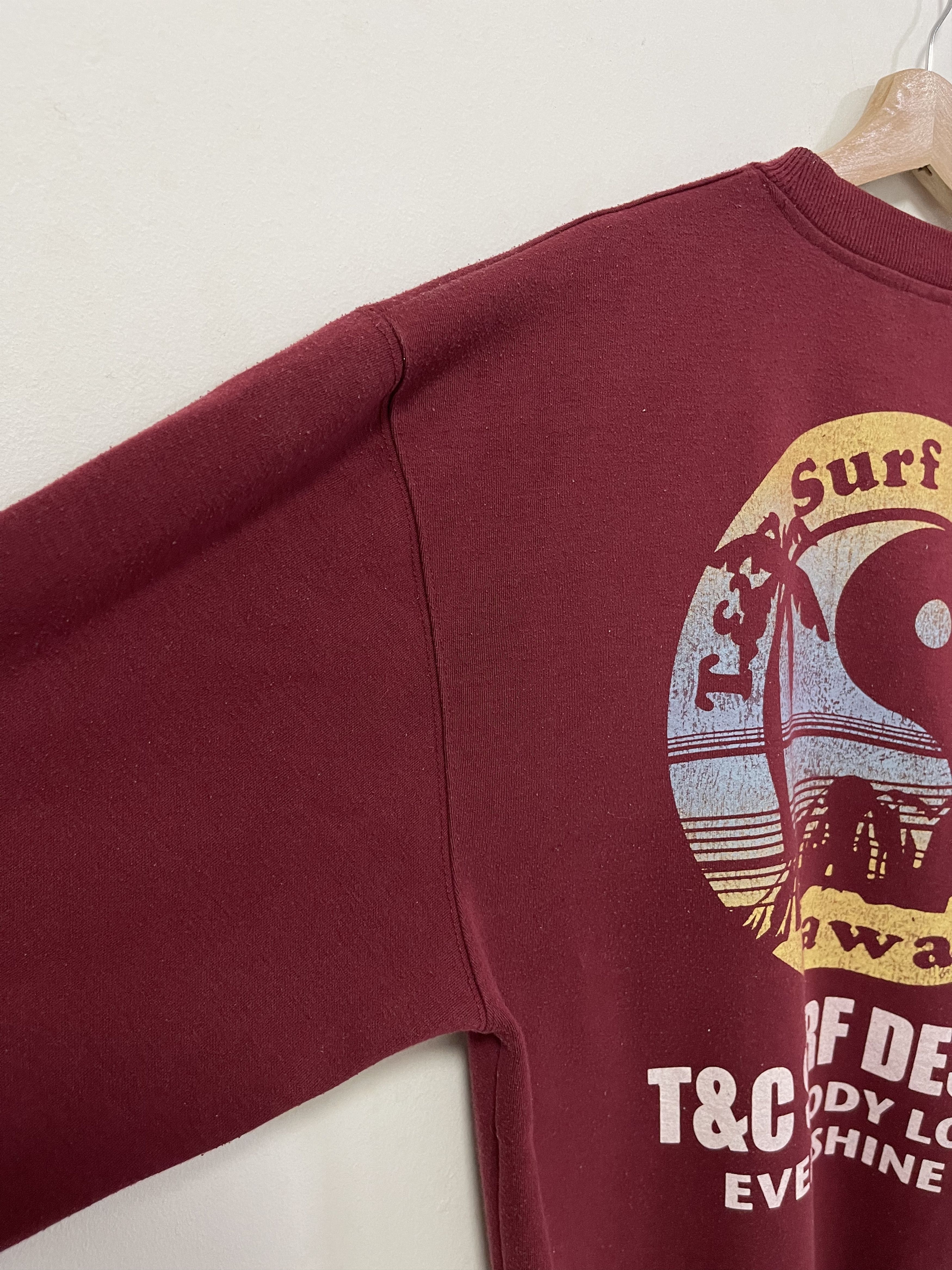 Vintage Vintage Surf Design Hawaiian Big Logo Sweatshirt Size US L / EU 52-54 / 3 - 8 Thumbnail