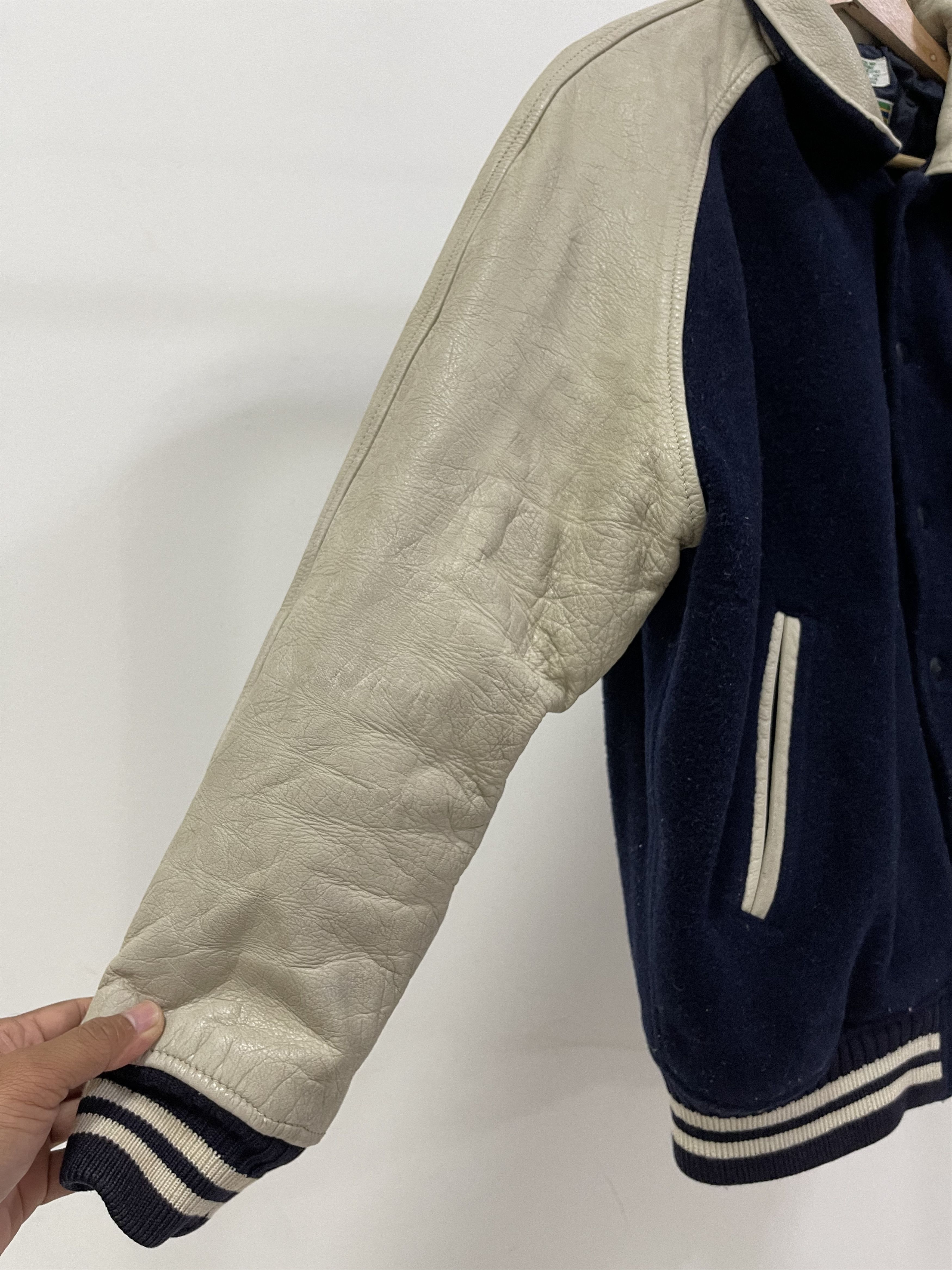 Leather Vintage Machope Modern Ivy Letterman Wool Varsity Jacket Size US M / EU 48-50 / 2 - 12 Thumbnail