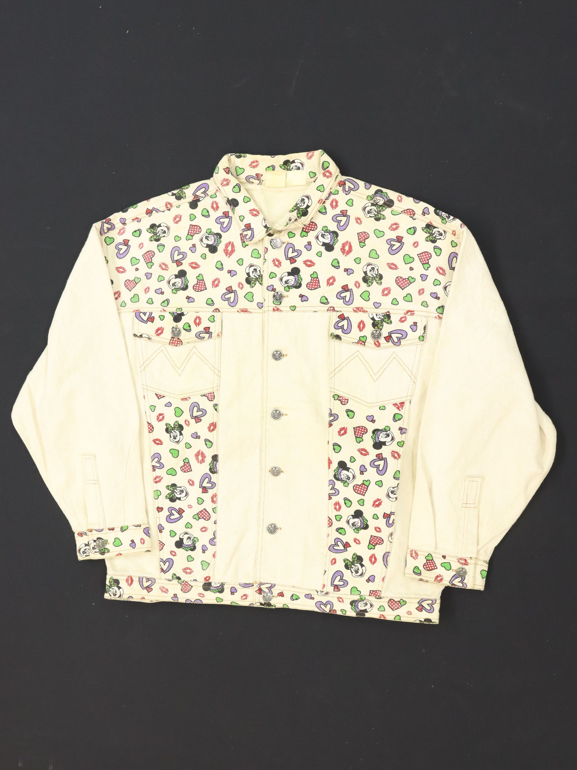 Mickey Mouse × Vintage Denim Jacket Illustration Motif of Mickey Mouse Size US M / EU 48-50 / 2 - 1 Thumbnail