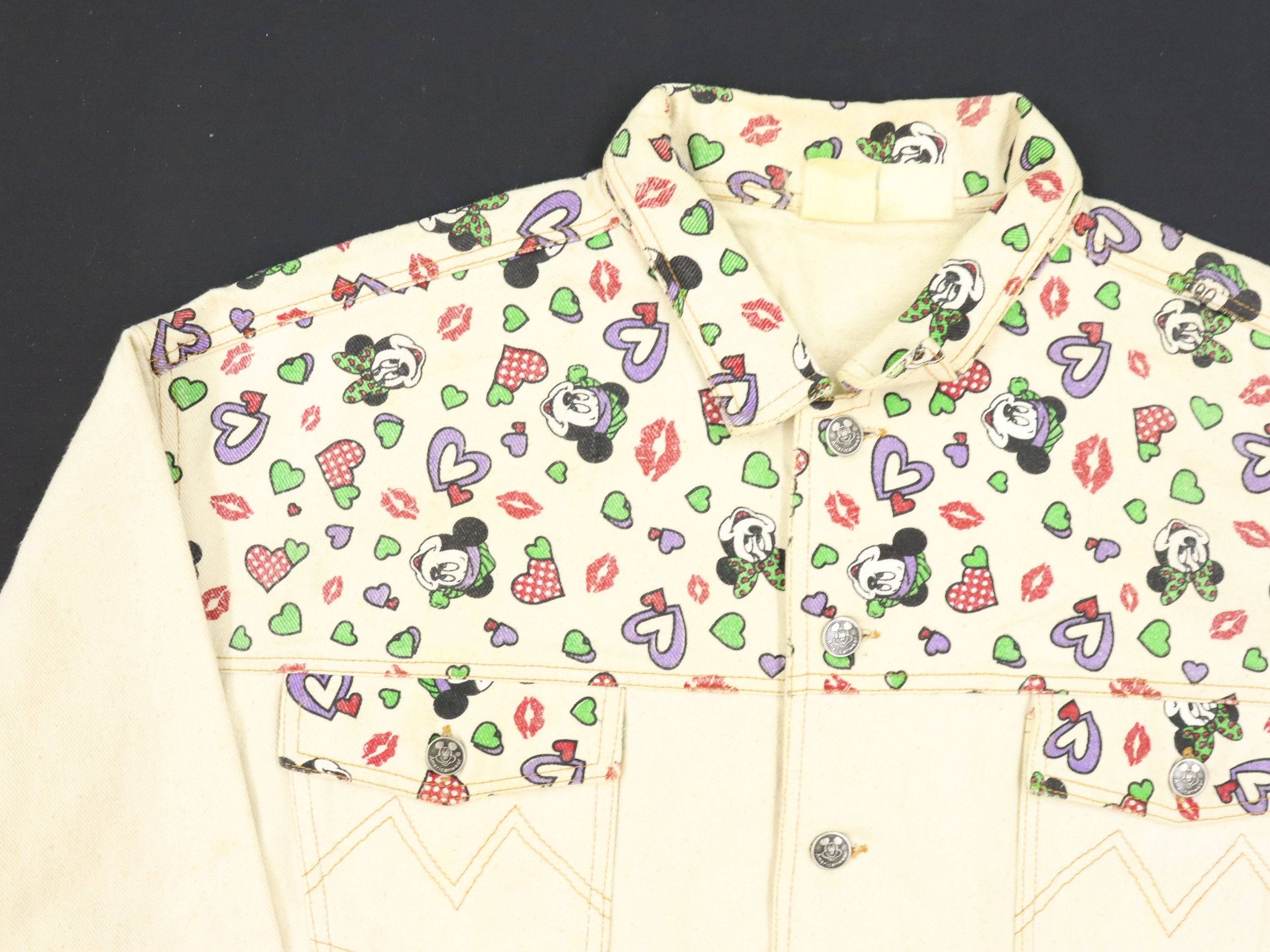 Mickey Mouse × Vintage Denim Jacket Illustration Motif of Mickey Mouse Size US M / EU 48-50 / 2 - 6 Thumbnail