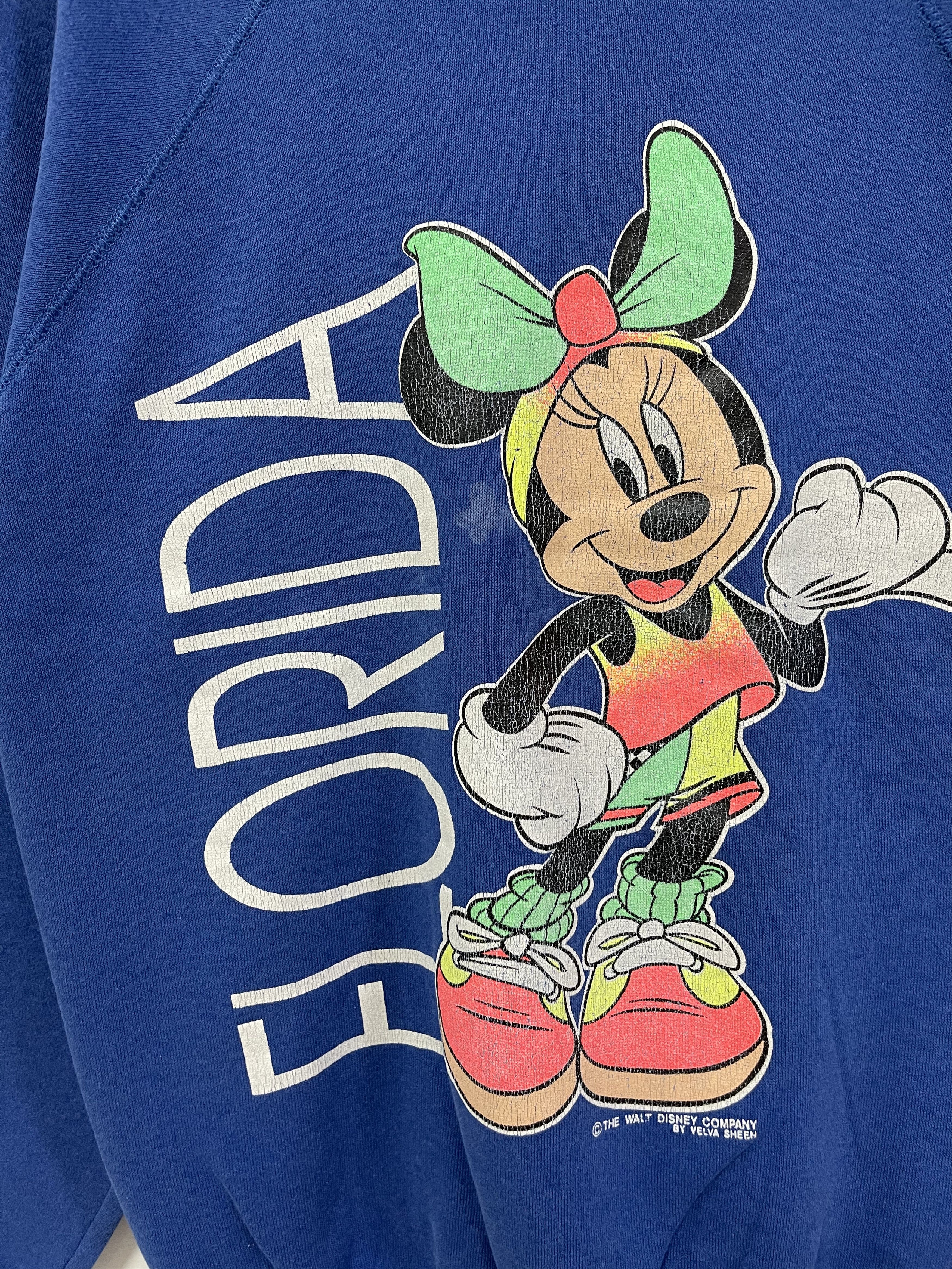 Disney Vintage 90s Velva Sheen Minnie Florida Big Logo Sweatshirt Size M / US 6-8 / IT 42-44 - 2 Thumbnail
