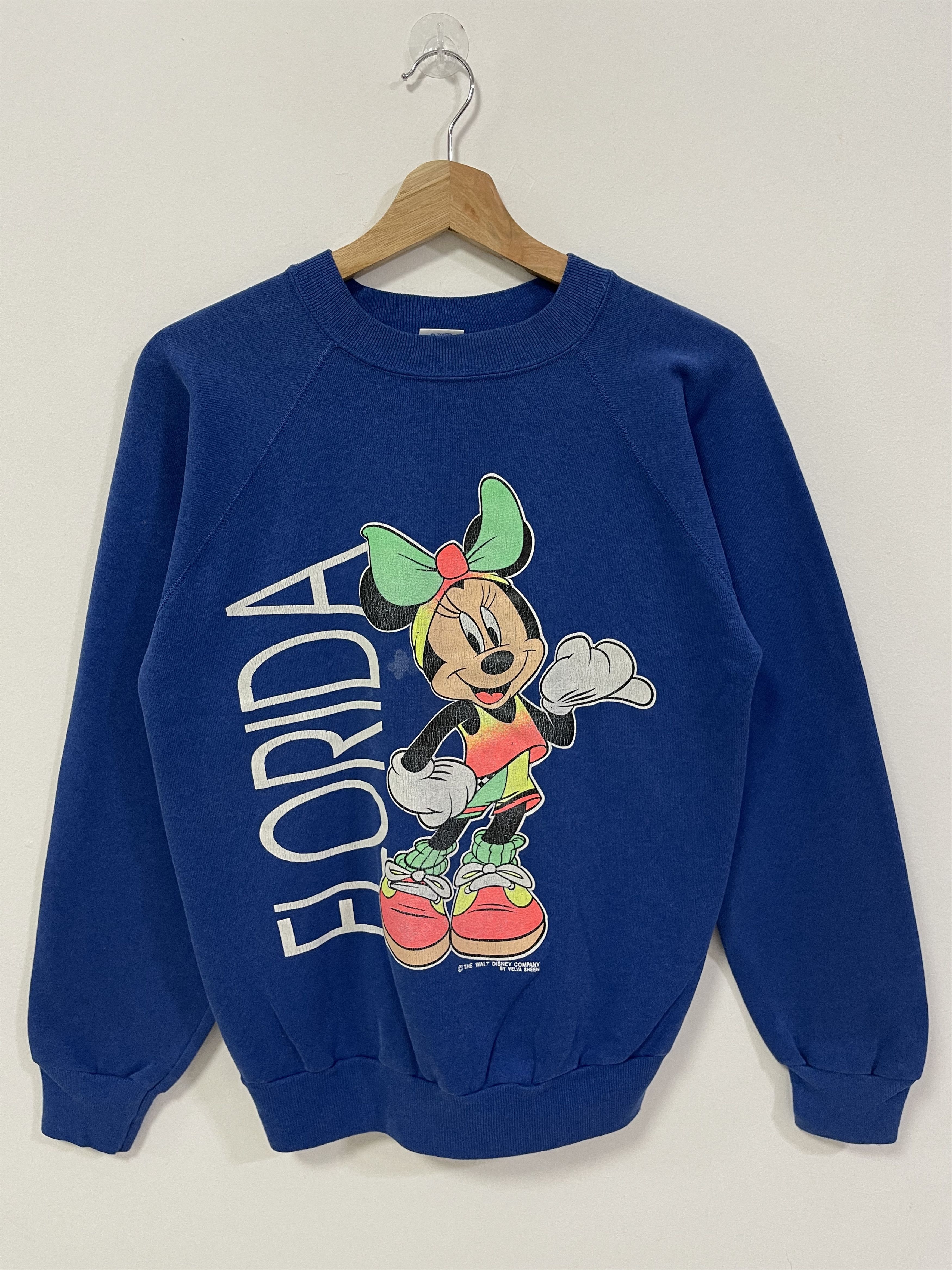 Disney Vintage 90s Velva Sheen Minnie Florida Big Logo Sweatshirt Size M / US 6-8 / IT 42-44 - 1 Thumbnail