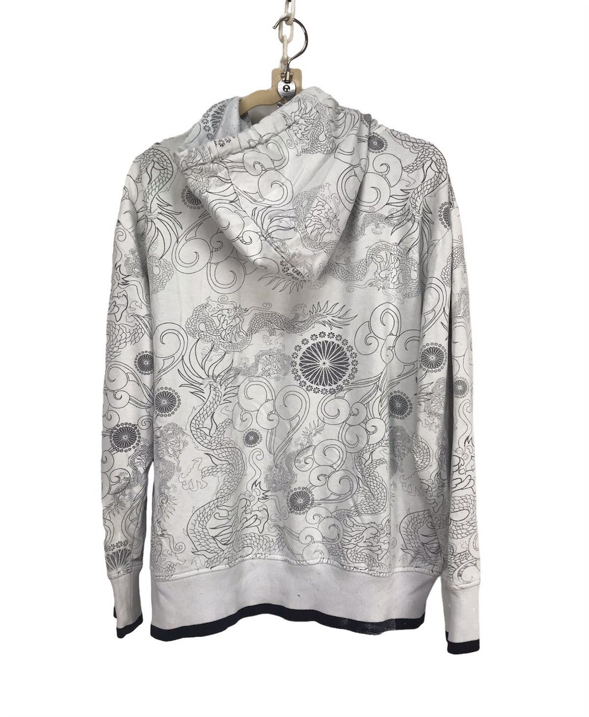 Japanese Brand Fullprint sukajan distressed zipper hoodie Size US L / EU 52-54 / 3 - 2 Thumbnail