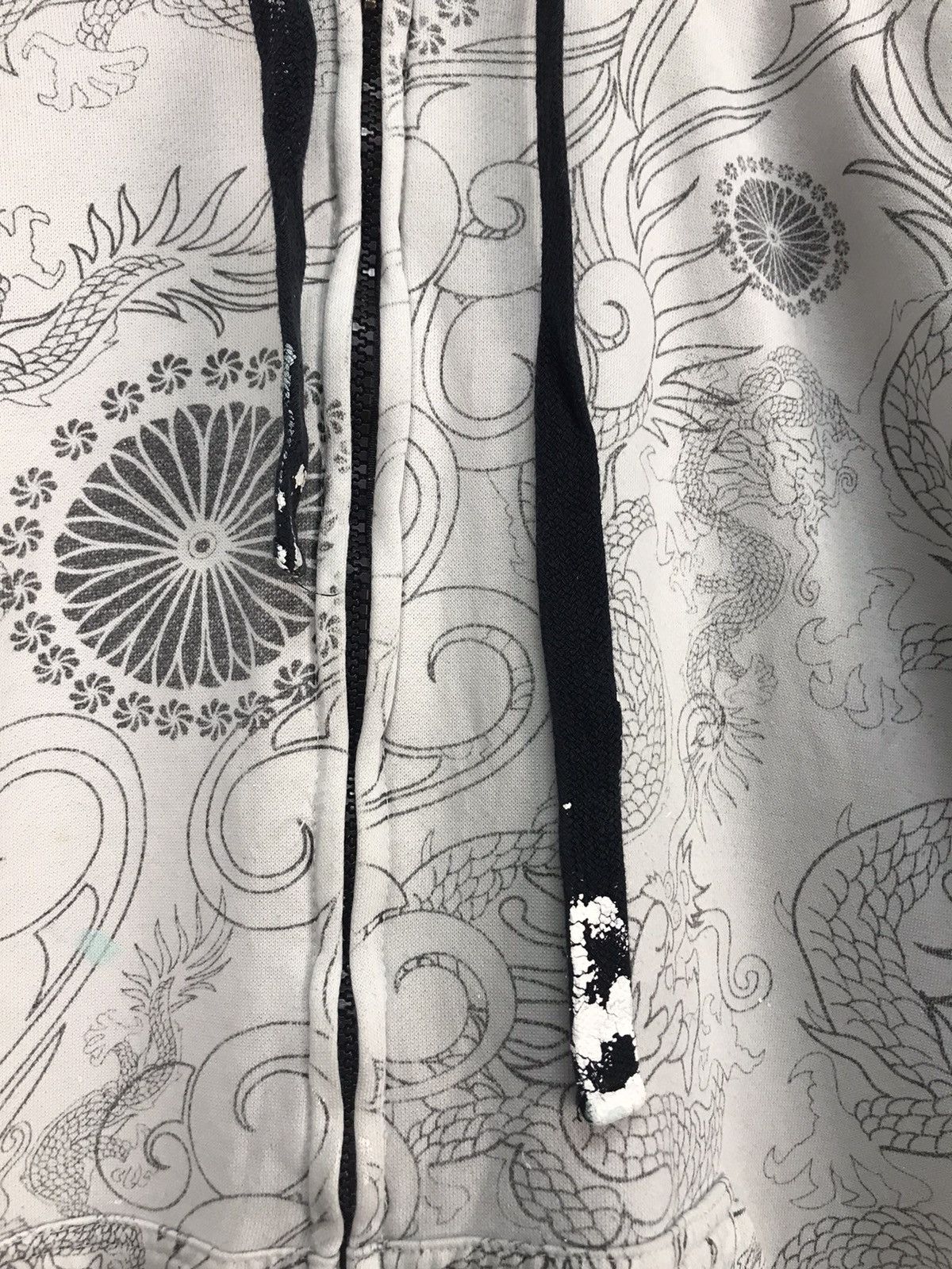 Japanese Brand Fullprint sukajan distressed zipper hoodie Size US L / EU 52-54 / 3 - 7 Thumbnail