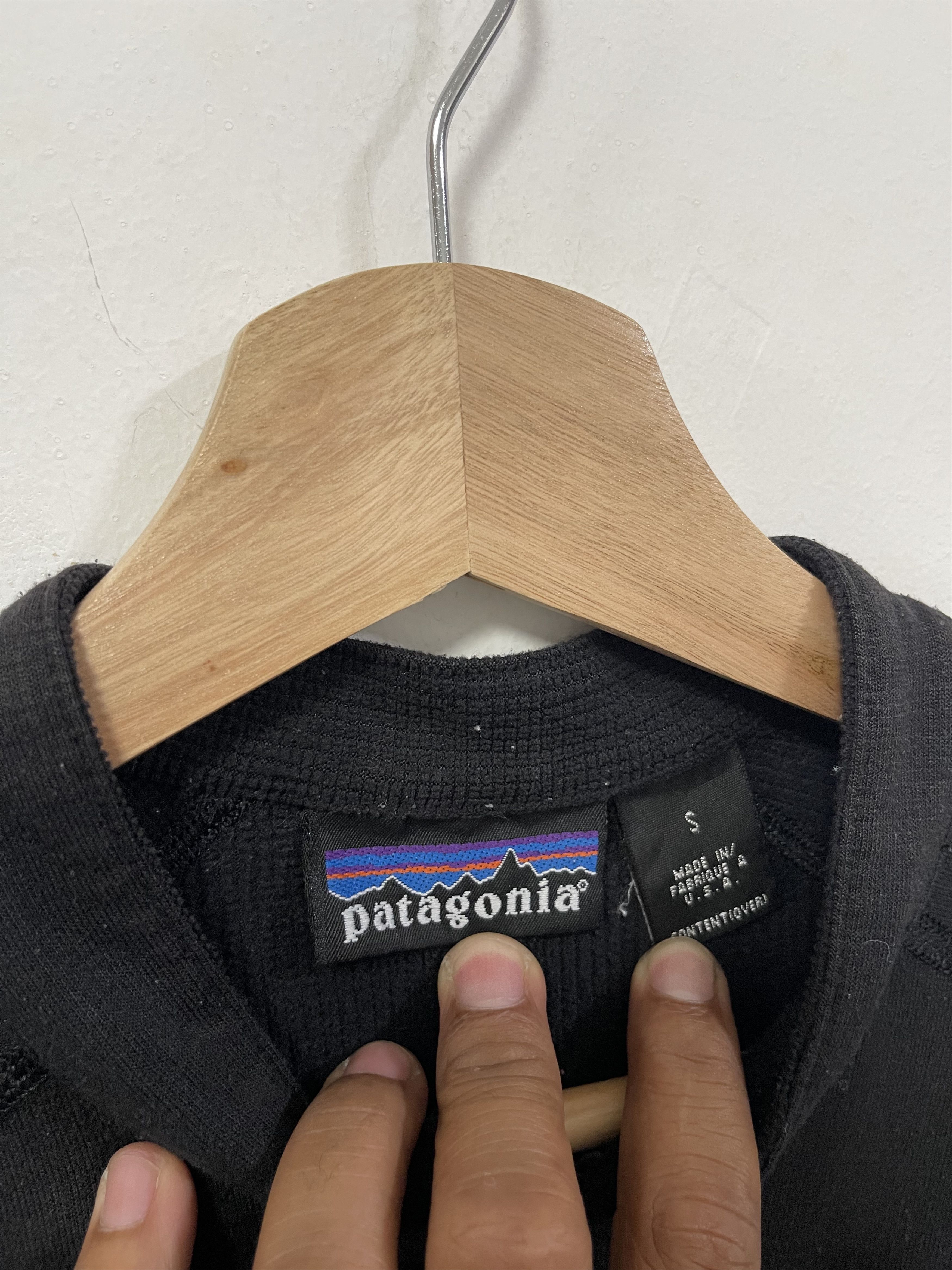 Patagonia × Polartec × Vintage Vintage 90s Patagonia Mini Logo Half Zip Long Sleeve Size S / US 4 / IT 40 - 10 Thumbnail