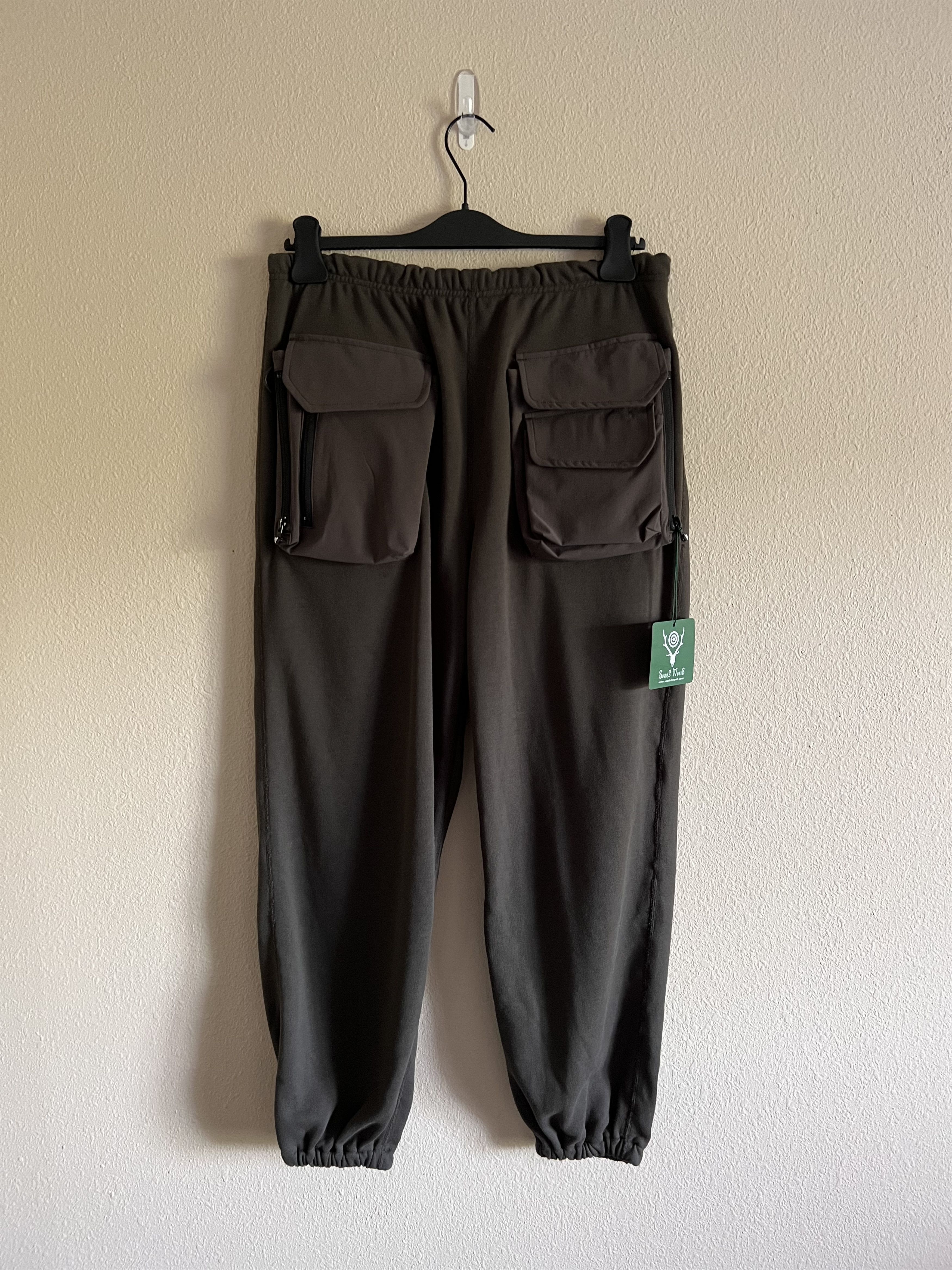 image of South2 West8 Tenkara Trout Cargo Sweatpants In Charcoal in Brown, Men's (Size 32)