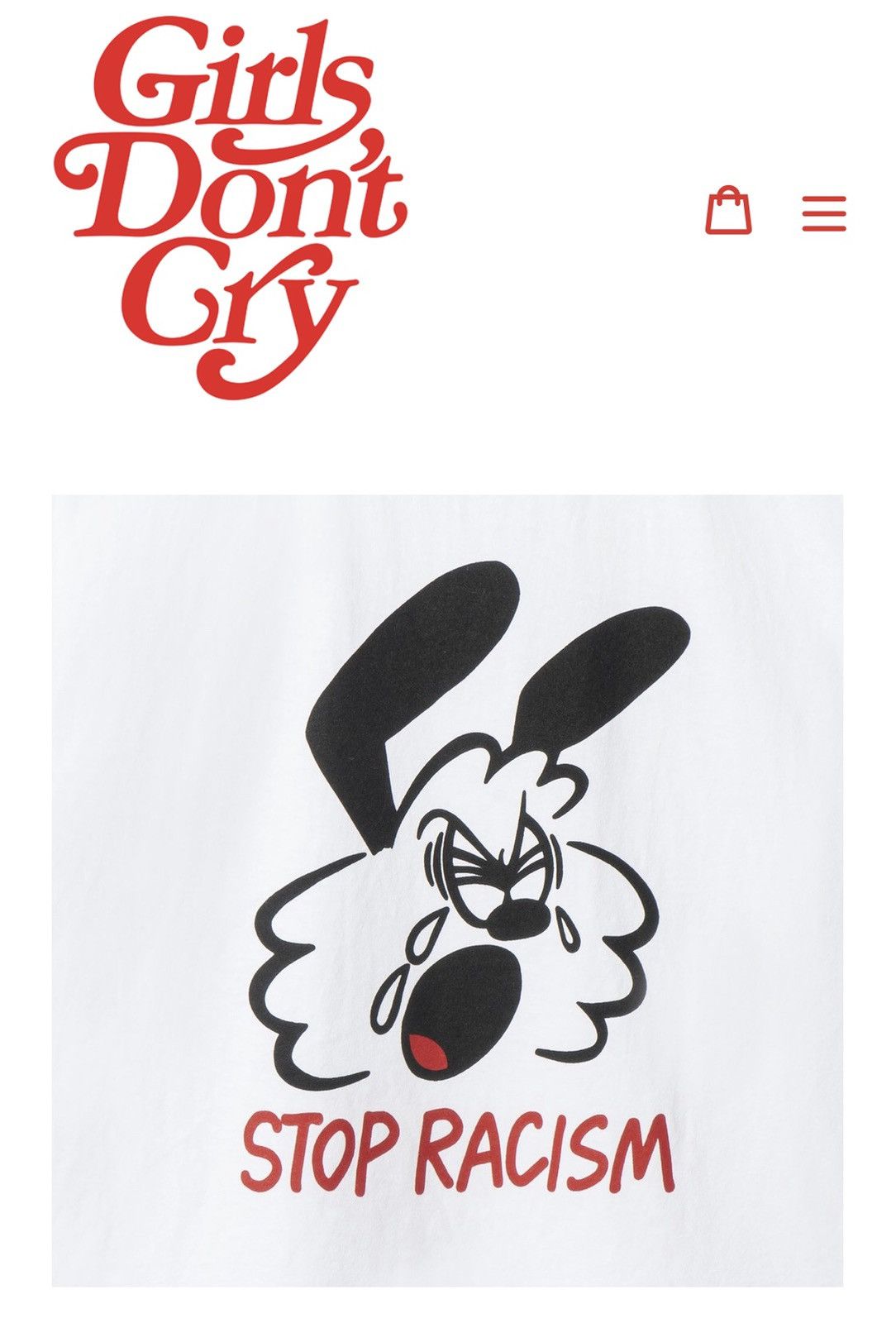 Girls Dont Cry Girls Don't Cry Stop Racism Tee | Grailed