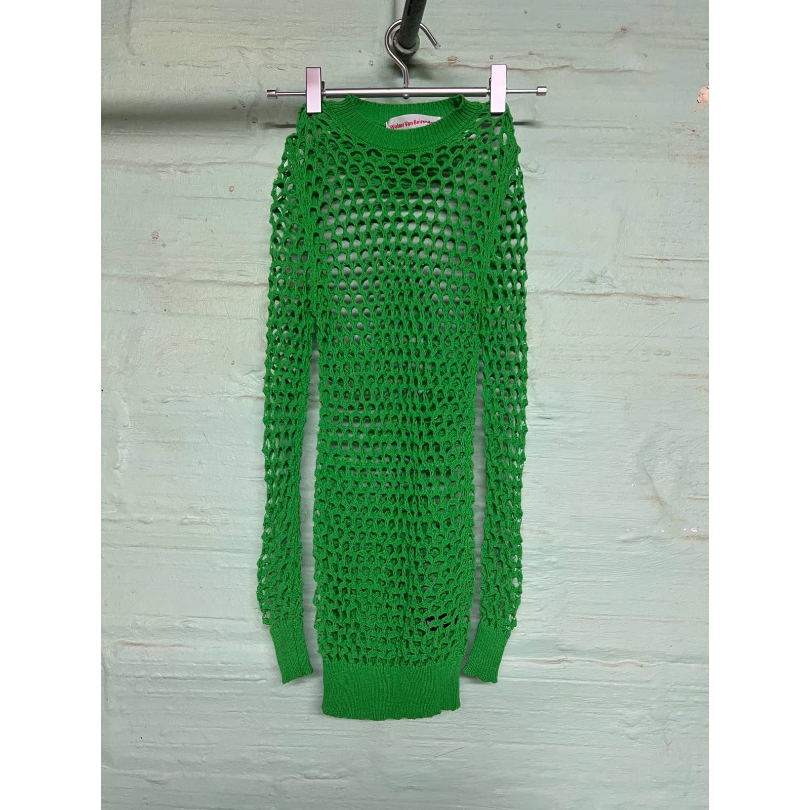 image of Walter Van Beirendonck Fishnet Knit in Green, Men's (Size Small)