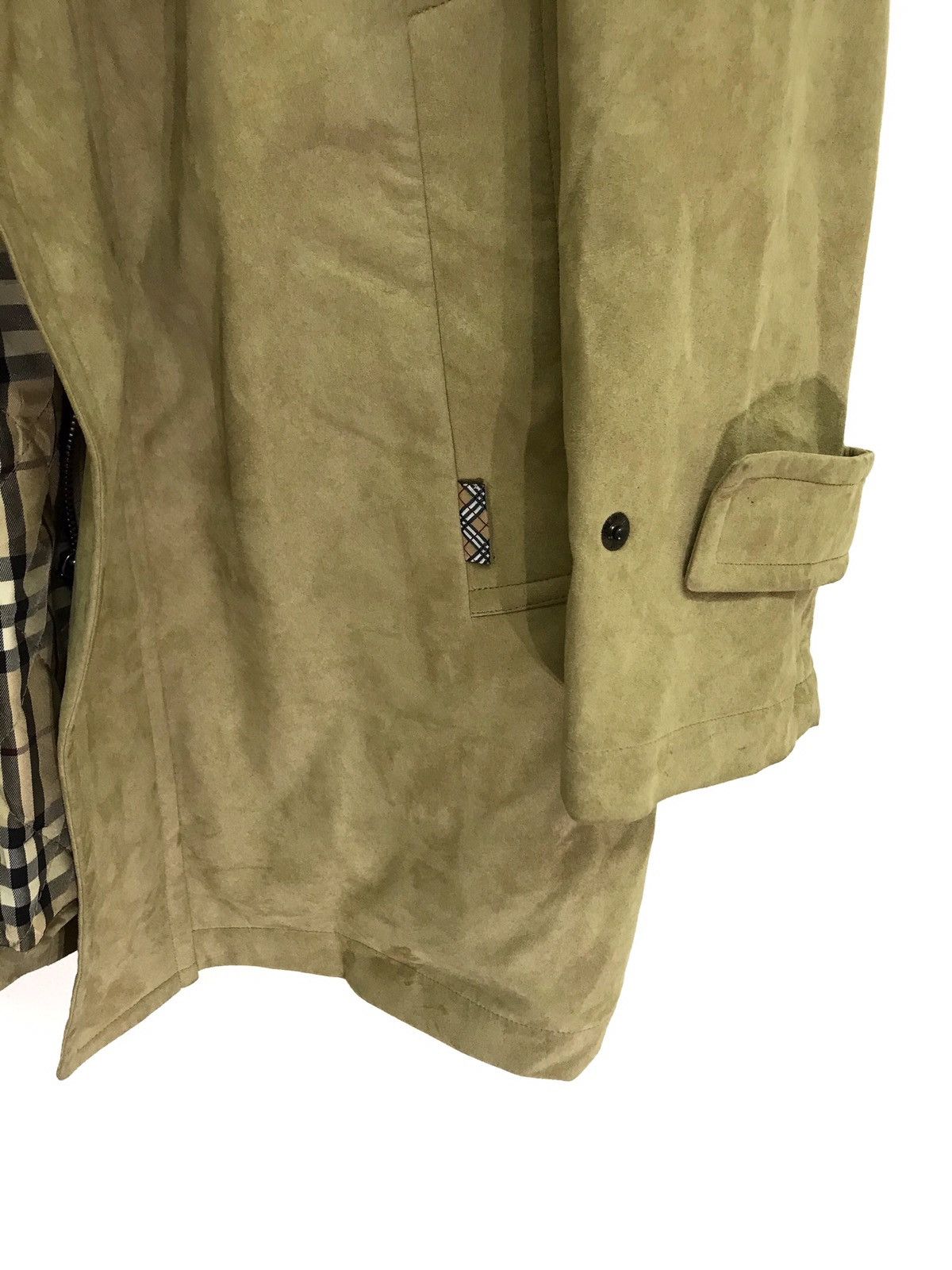 Burberry 🐎Burberry London Suede Leather Nova Check Quilted Size US L / EU 52-54 / 3 - 2 Thumbnail