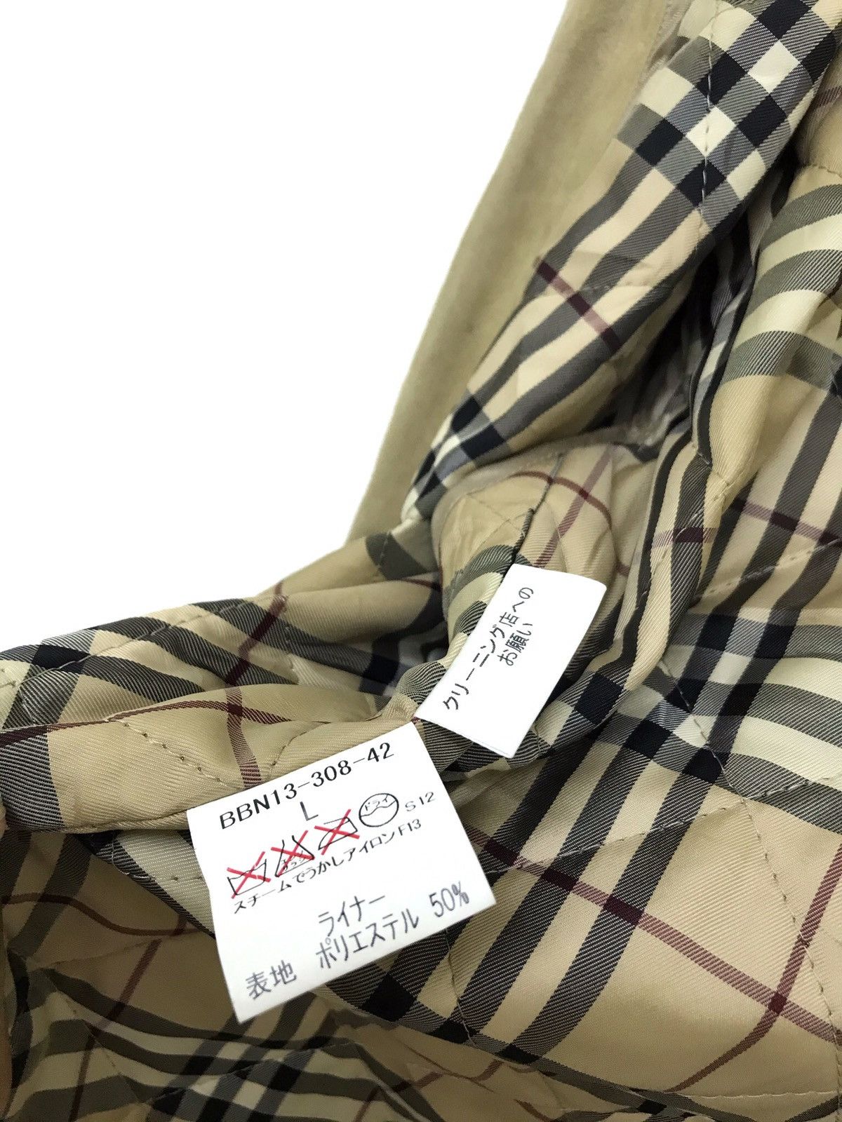Burberry 🐎Burberry London Suede Leather Nova Check Quilted Size US L / EU 52-54 / 3 - 9 Thumbnail