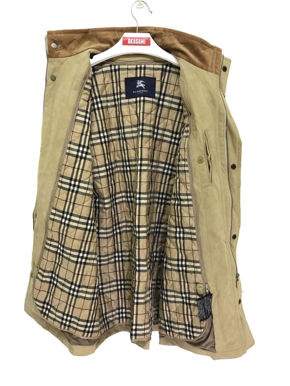 Burberry 🐎Burberry London Suede Leather Nova Check Quilted Size US L / EU 52-54 / 3 - 5 Thumbnail