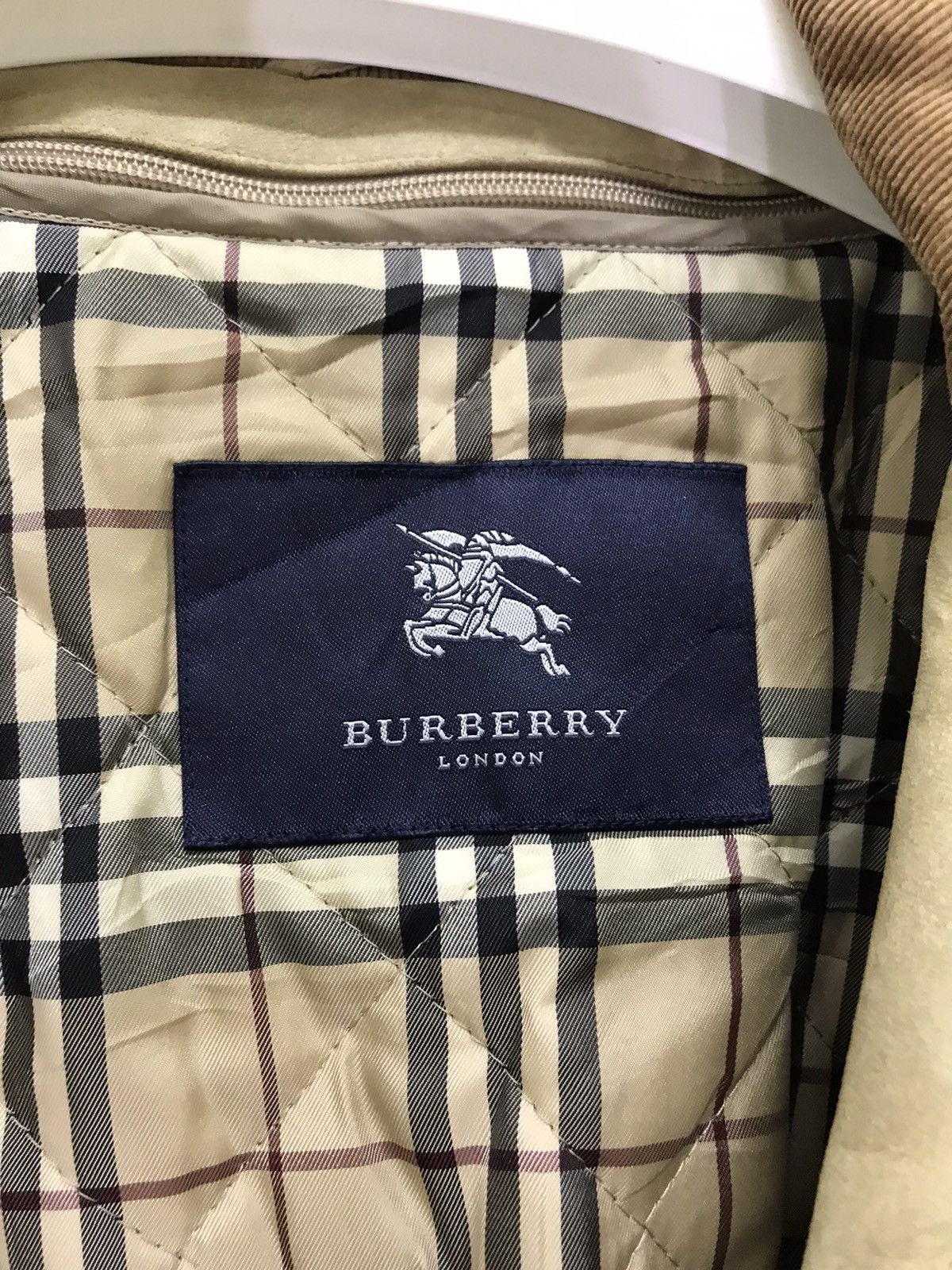 Burberry 🐎Burberry London Suede Leather Nova Check Quilted Size US L / EU 52-54 / 3 - 6 Thumbnail