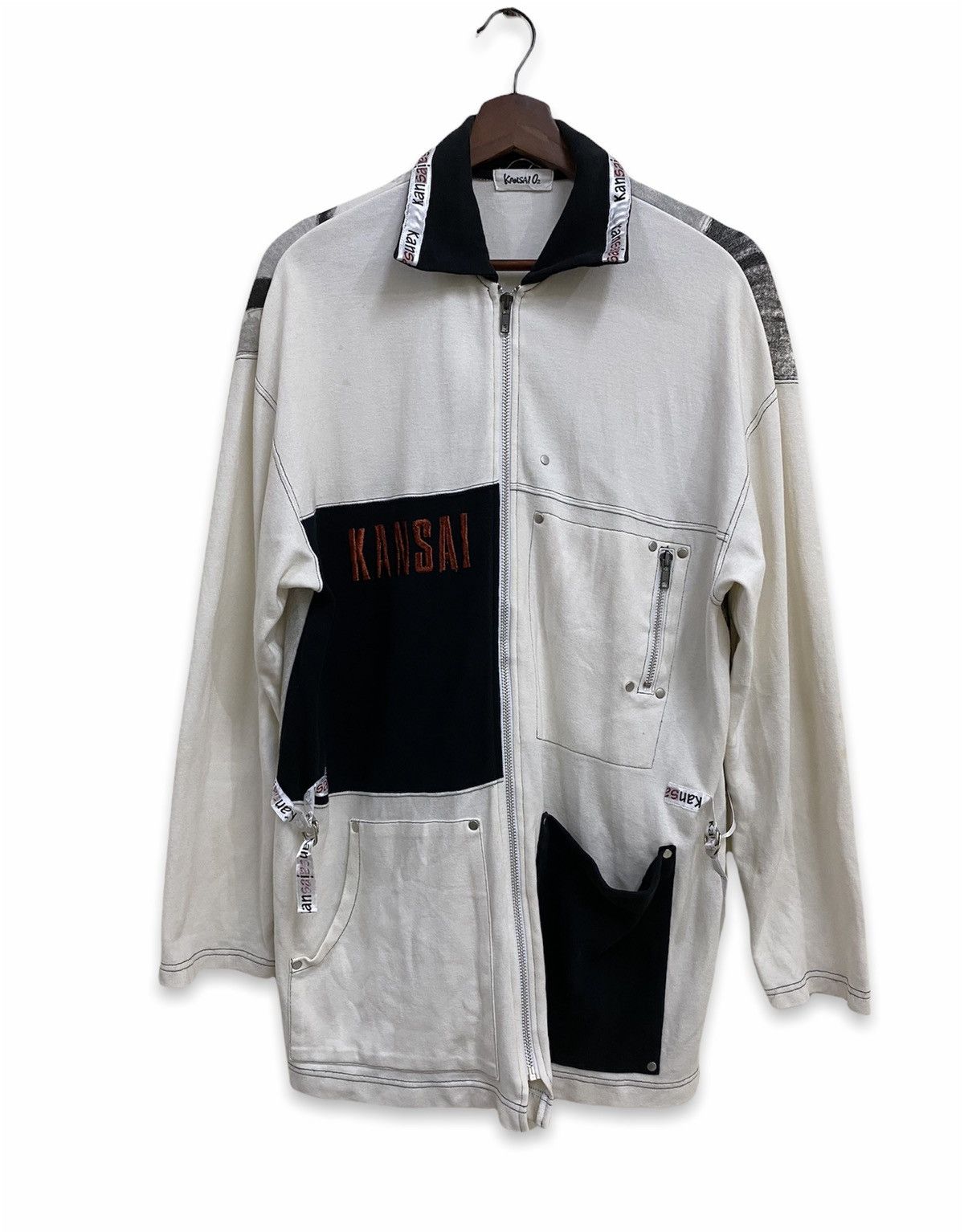 Kansai Yamamoto Vintage Kansai Yamamoto O2 Long Sleeve Dog Overprint Size US L / EU 52-54 / 3 - 4 Thumbnail