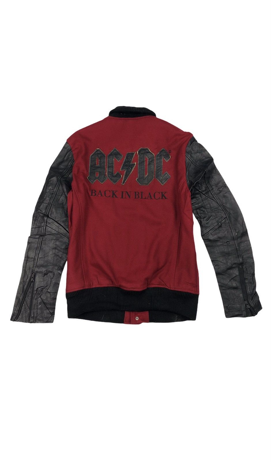 AC/DC Rare AC/DC Back In Black wool leather slveeve jacket Size US S / EU 44-46 / 1 - 1 Thumbnail