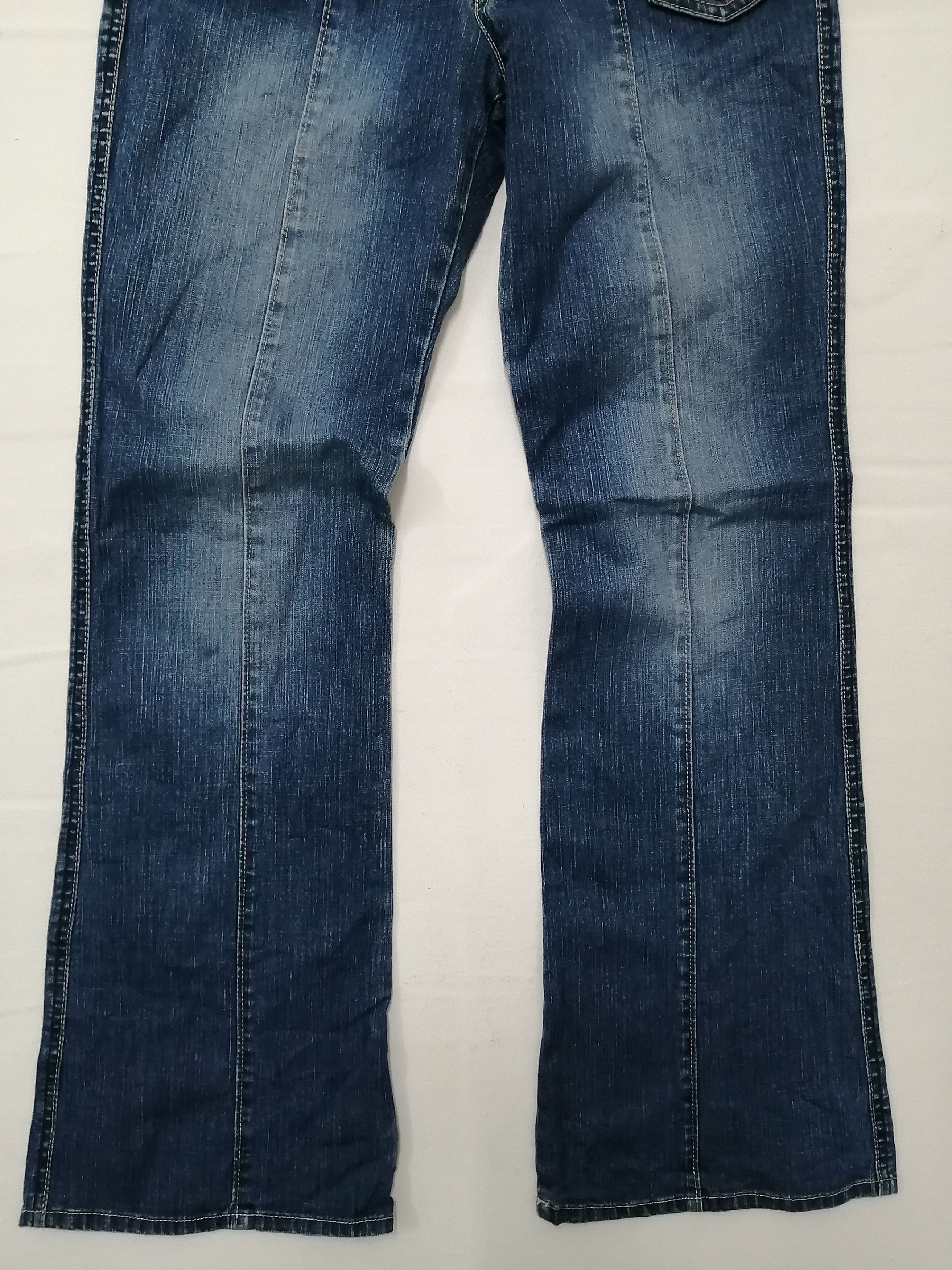 Japanese Brand Japanese UNITED PALETTE Distressed Stretched Bootcut Jeans Size 31" - 7 Thumbnail