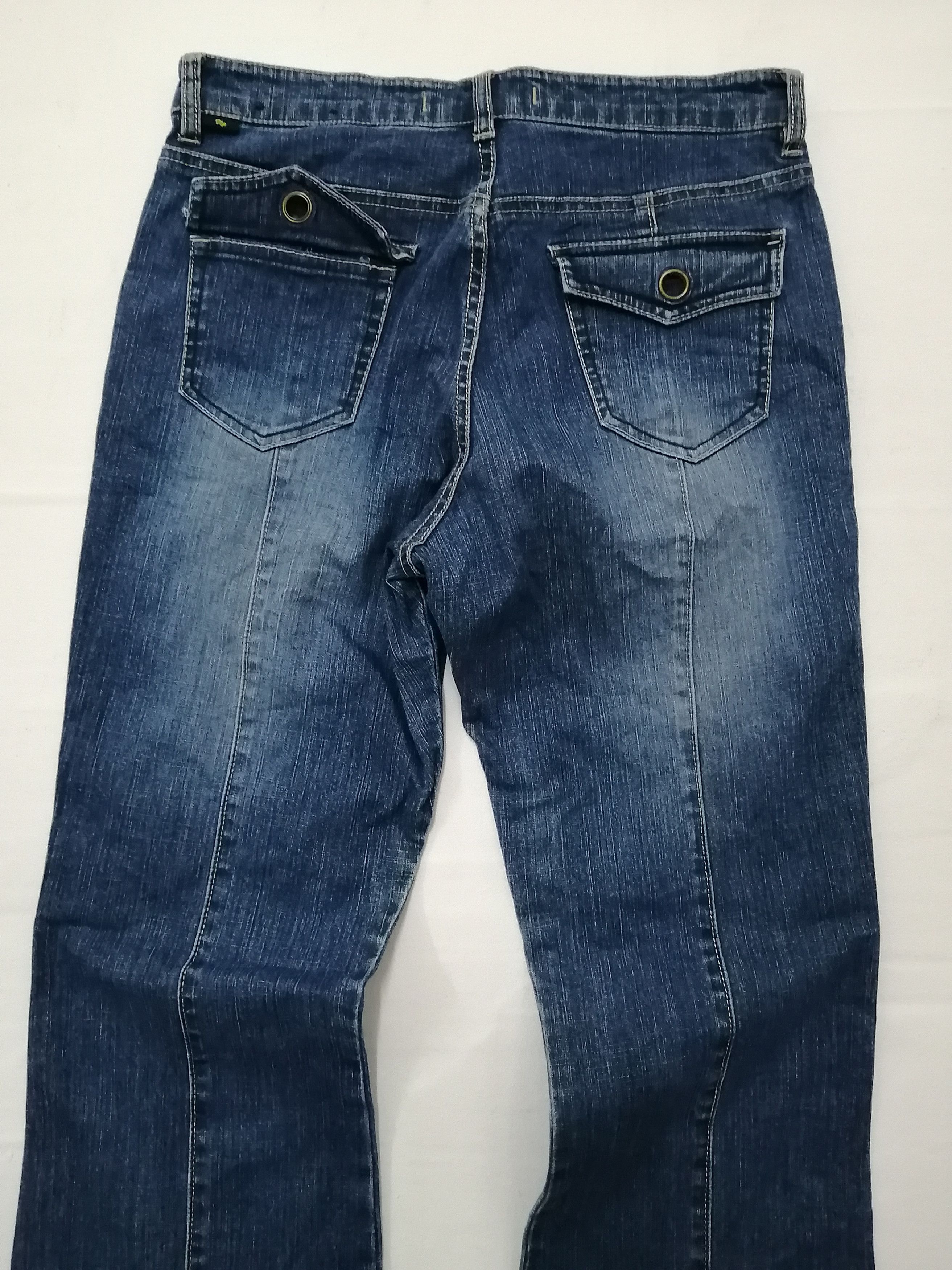Japanese Brand Japanese UNITED PALETTE Distressed Stretched Bootcut Jeans Size 31" - 4 Thumbnail