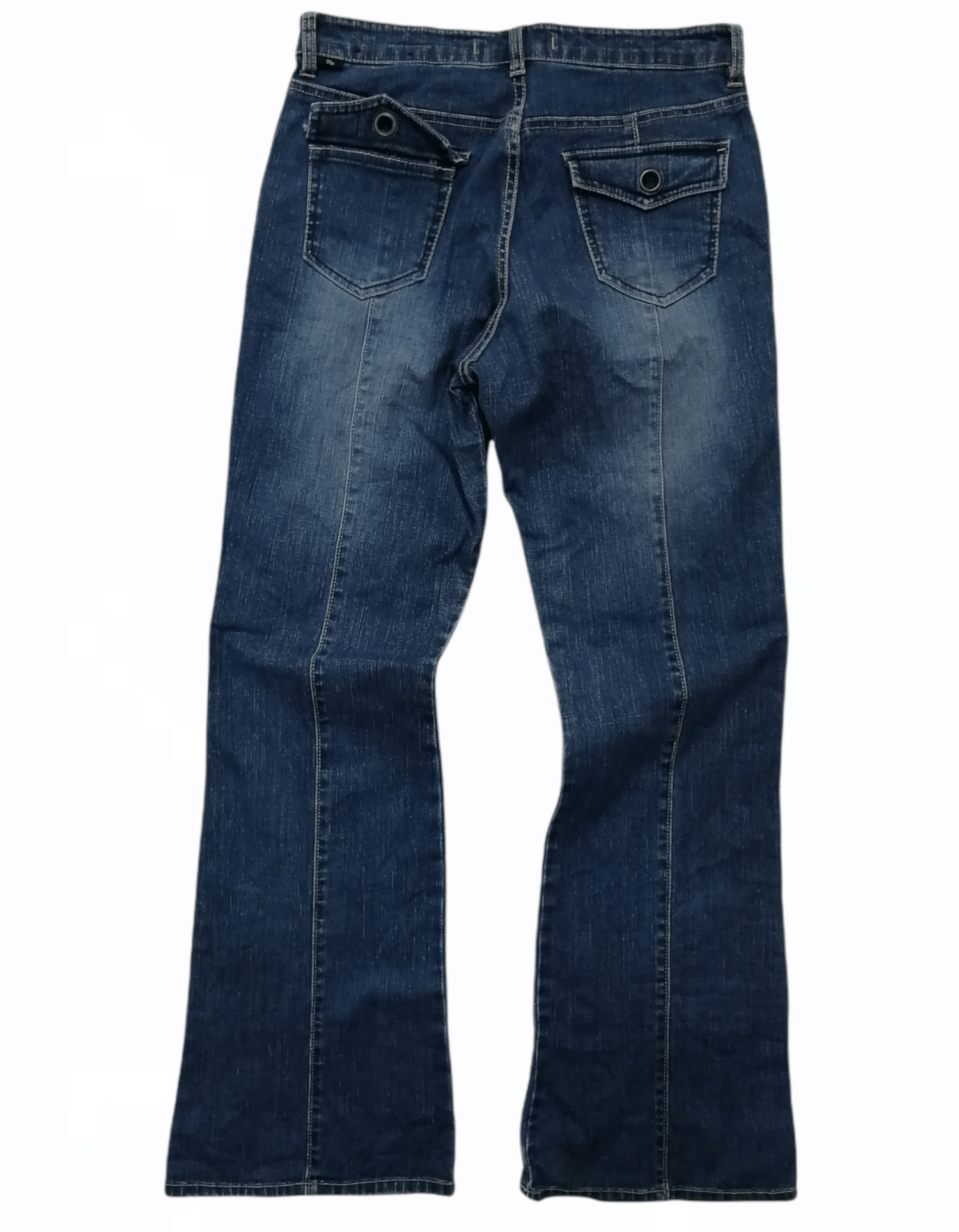 Japanese Brand Japanese UNITED PALETTE Distressed Stretched Bootcut Jeans Size 31" - 2 Thumbnail