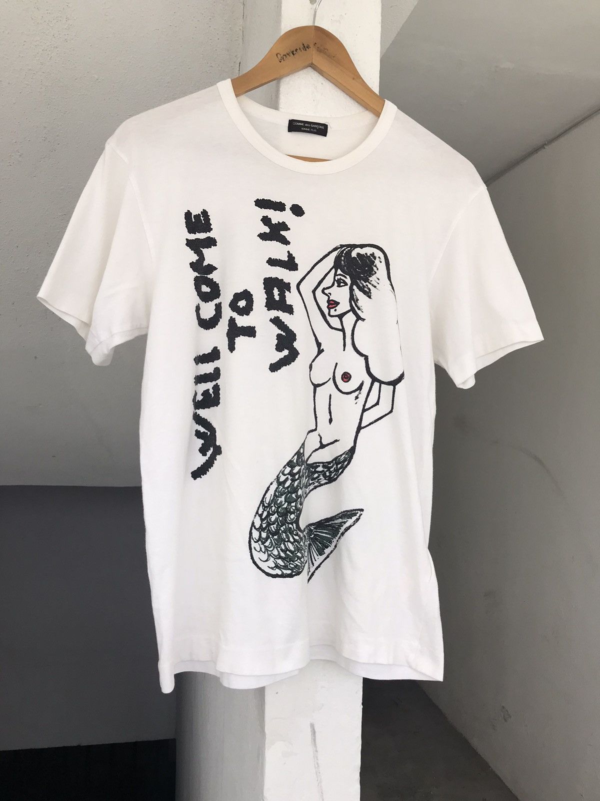Comme des Garcons Homme × Comme des Garcons Homme Plus Rare Comme des Homme Plus Well Come To walk Mermaid Tee Size US M / EU 48-50 / 2 - 2 Thumbnail