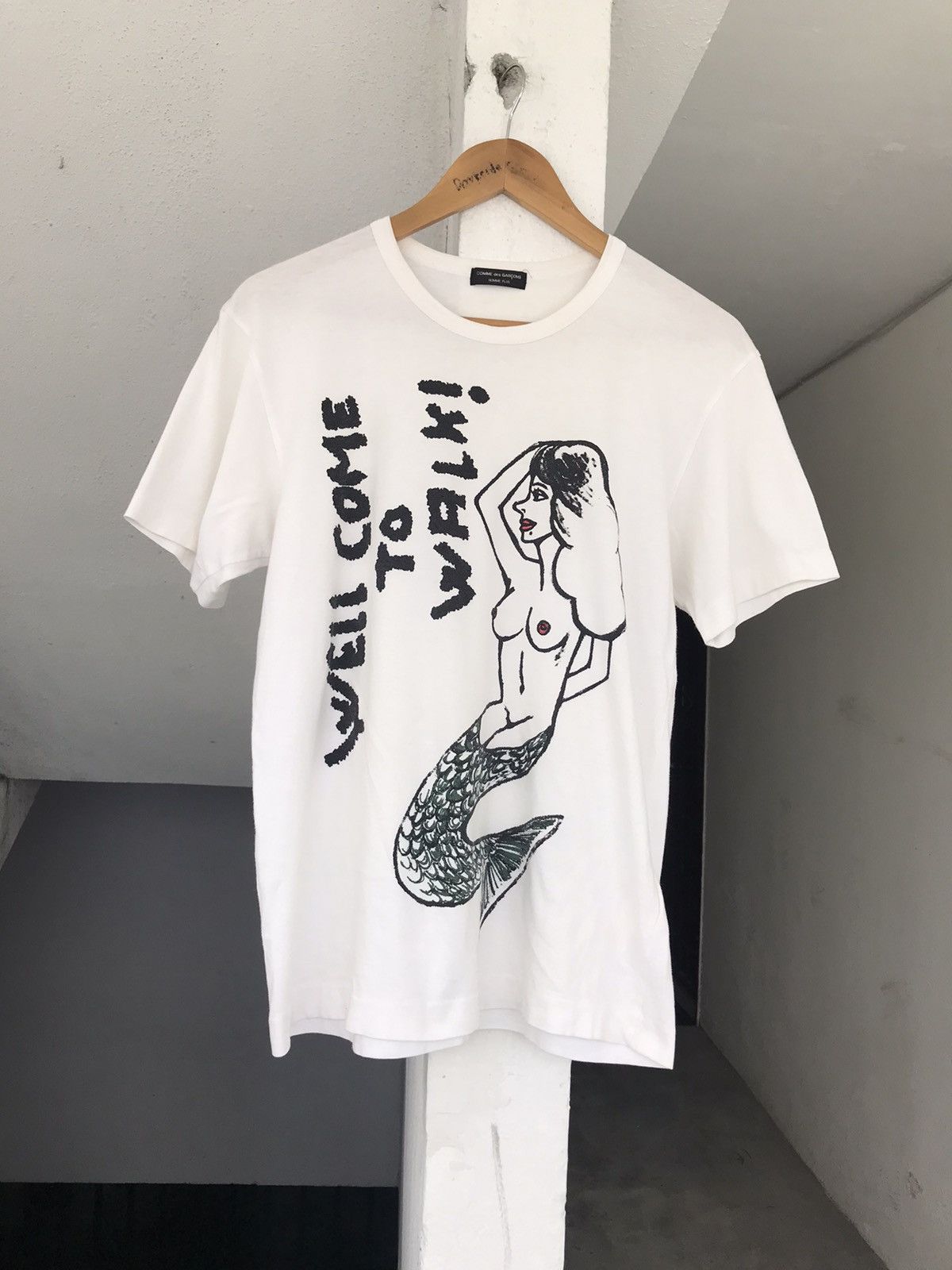 Comme des Garcons Homme × Comme des Garcons Homme Plus Rare Comme des Homme Plus Well Come To walk Mermaid Tee Size US M / EU 48-50 / 2 - 4 Thumbnail