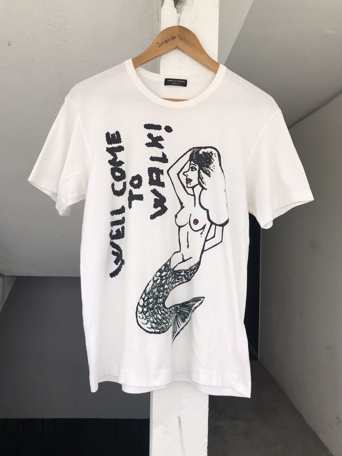 Comme des Garcons Homme × Comme des Garcons Homme Plus Rare Comme des Homme Plus Well Come To walk Mermaid Tee Size US M / EU 48-50 / 2 - 1 Thumbnail