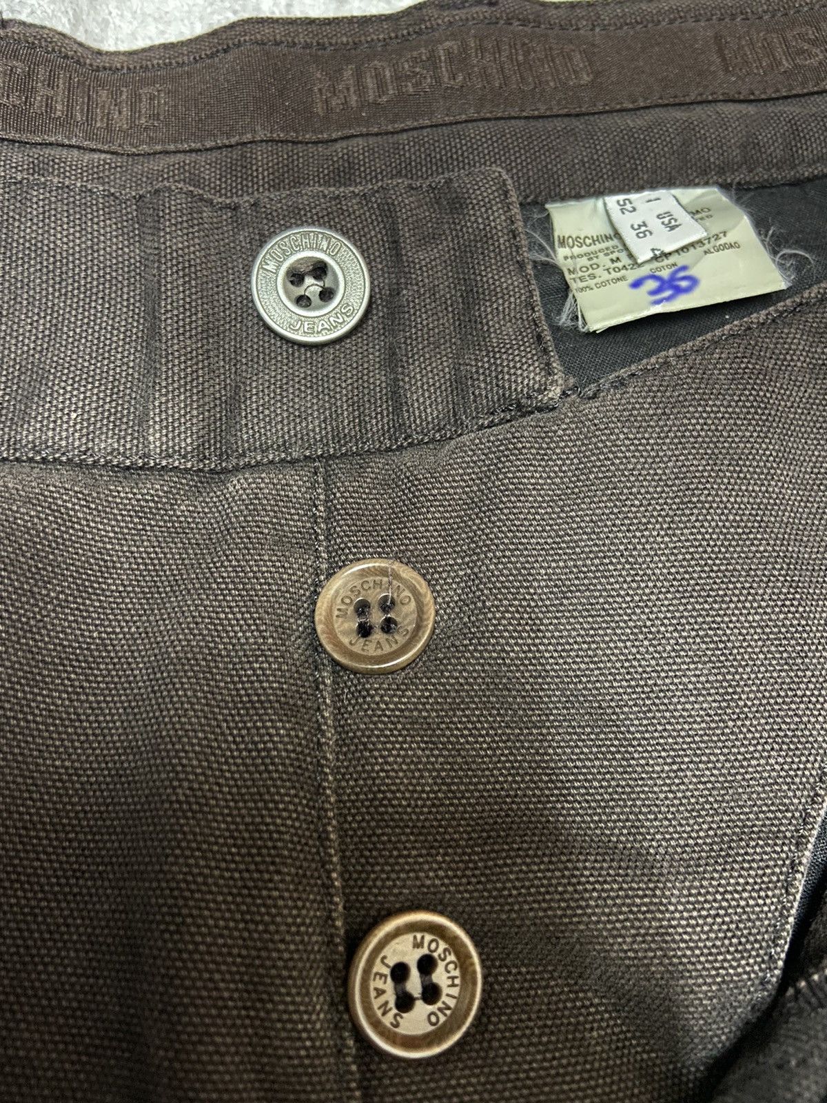 Designer × Moschino Vintage Mochino Peace Icon Logo Classic Trouser Pants Size US 34 / EU 50 - 6 Thumbnail