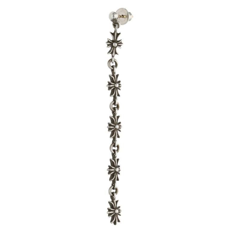 image of Chrome Hearts 5 Drop Tiny E Earring in Silver, Women's