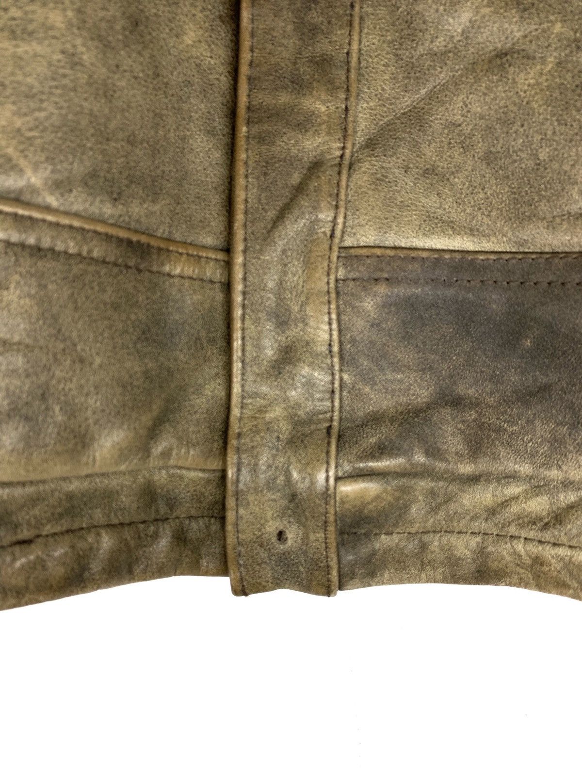 Japanese Brand × Vintage 🎌 Vintage Flight Houston Patina Distressed Leather Jacket Size US M / EU 48-50 / 2 - 5 Thumbnail