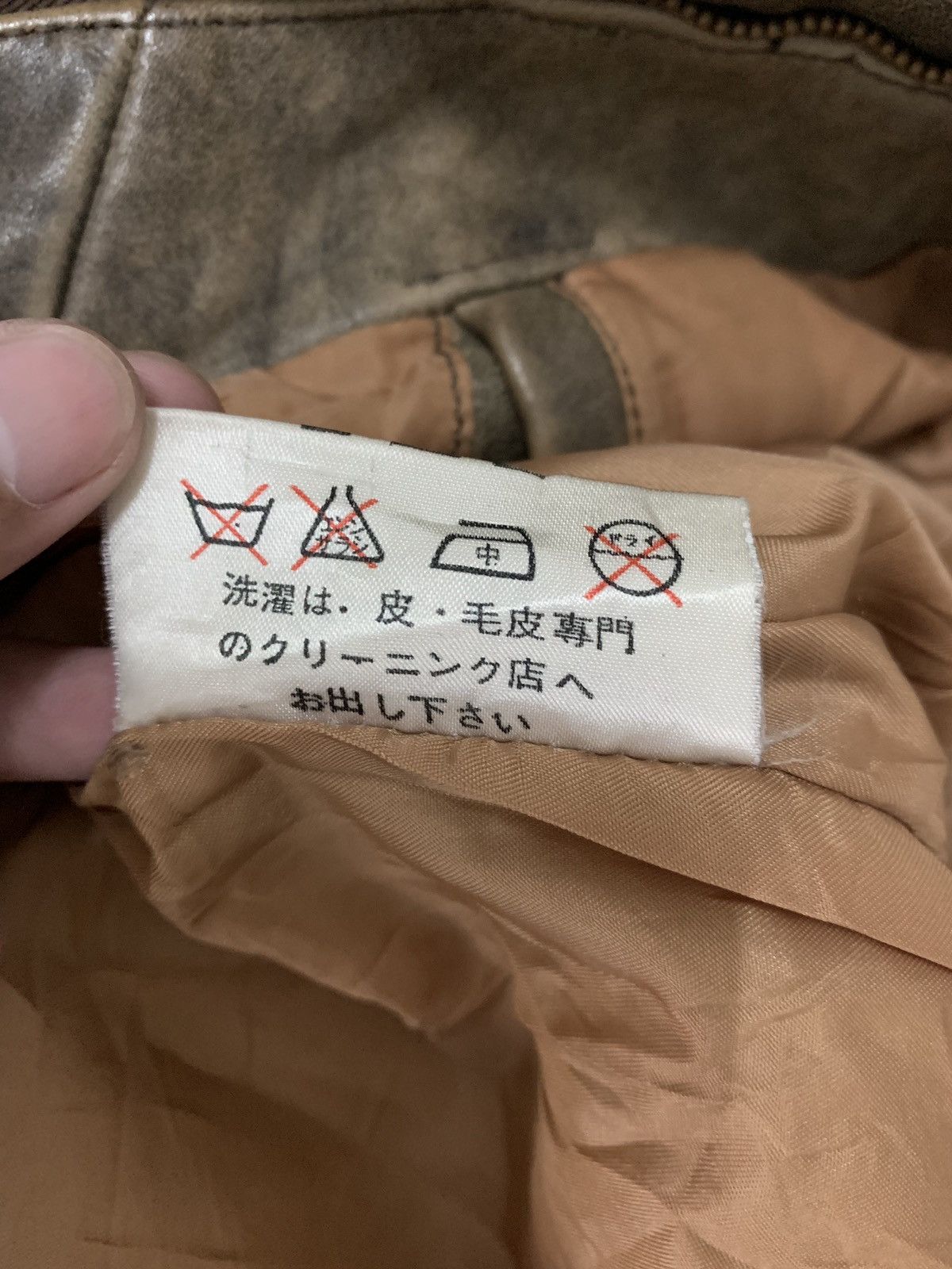 Japanese Brand × Vintage 🎌 Vintage Flight Houston Patina Distressed Leather Jacket Size US M / EU 48-50 / 2 - 9 Thumbnail